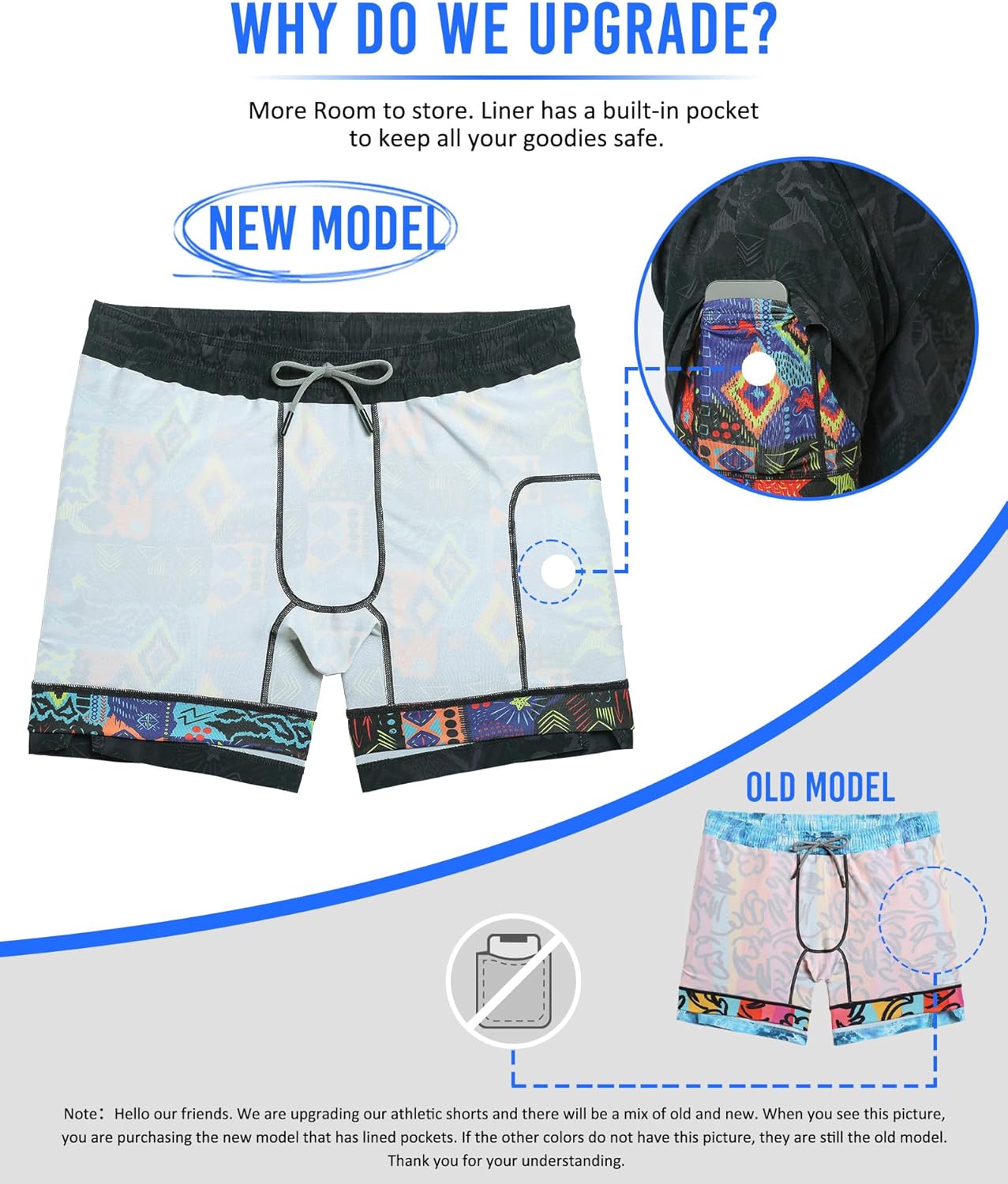 maamgic Mens 5" Gym Running Shorts for Men 2 in 1 Quick Dry Workout Athletic Shorts - Image 3