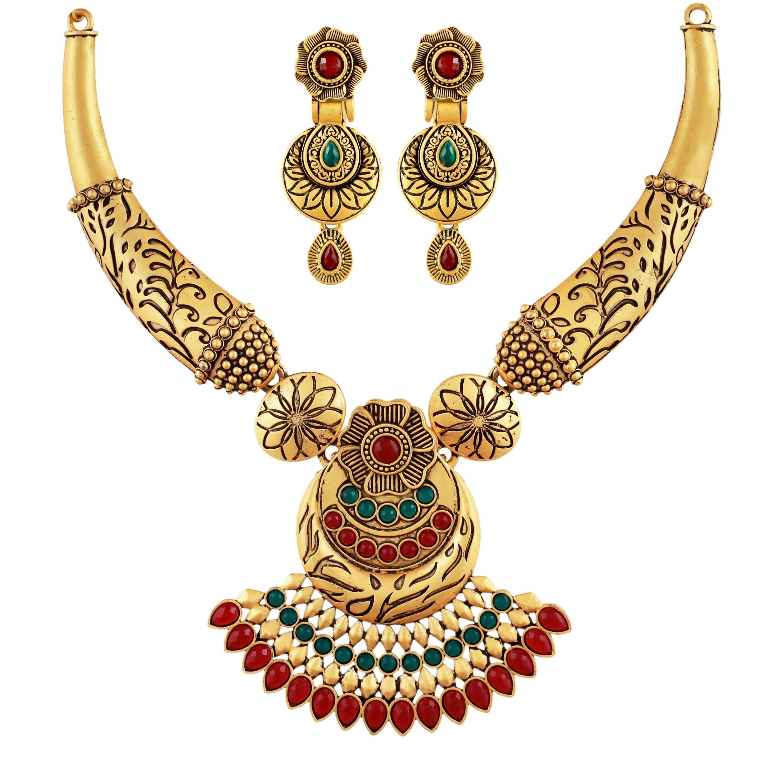 Mansiyaorange Necklace Jewellery Matte Gold Multi Necklace Jewelery Choker Imitation Set For Women (B09XK67BNT) Amazon Price History, Amazon Price Tracker