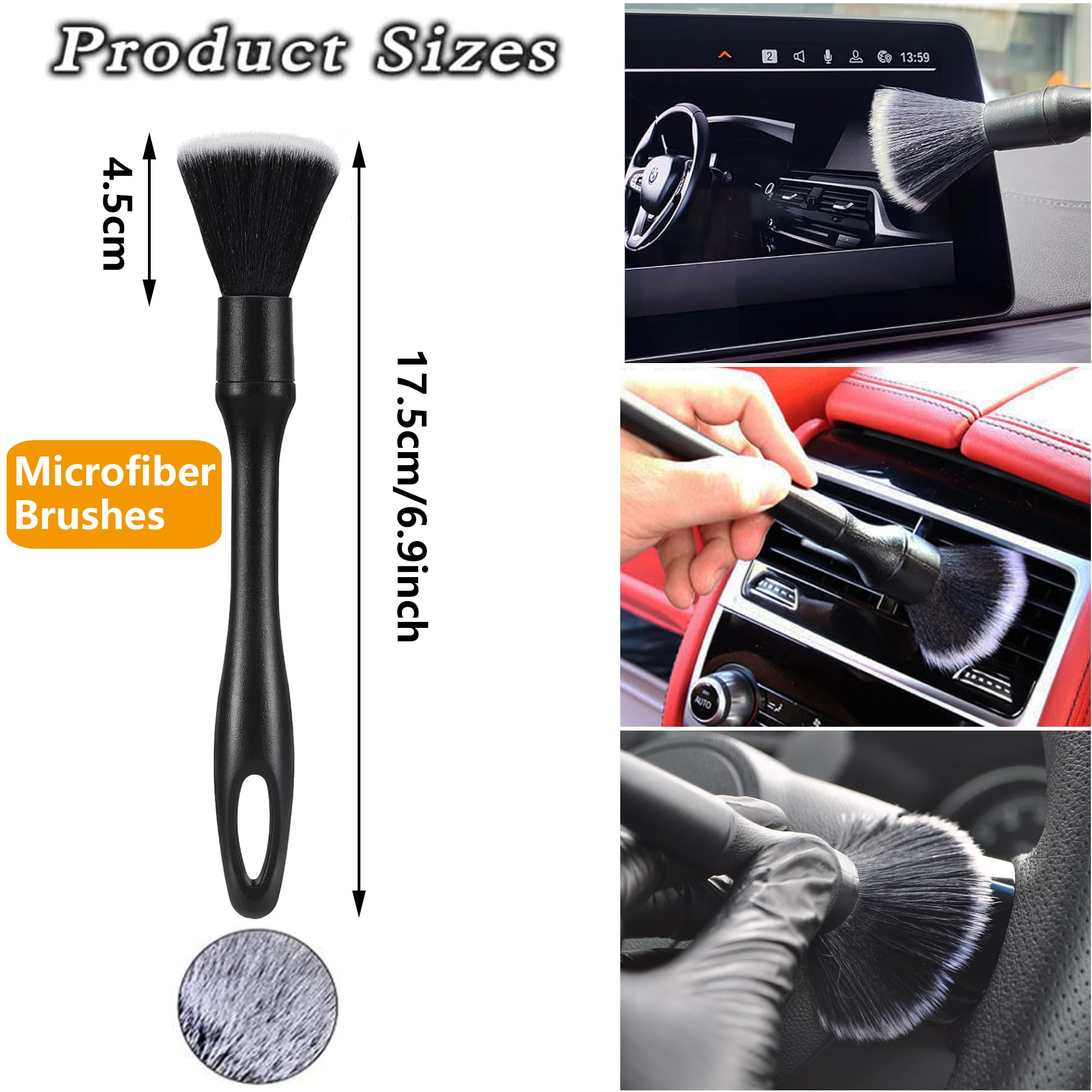 Ensemble De 5 Pièces Brosse De Détails De Voiture Brosse à Poussière Brosse D