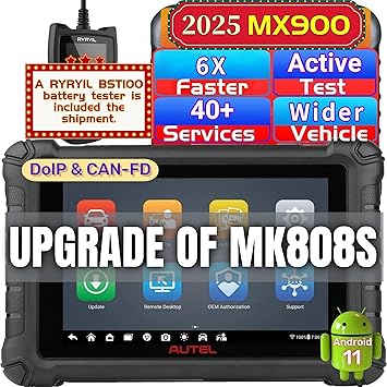 Autel MaxiCheck MX900 OBD2 Scanner, Upgrade of MK808BT MK808S MX808S MK808Z, Same Function as MaxiCOM MK900BT MK900 All System Diagnostic Scan Tool for Cars, 40+ Reset Services, Autos Maxisys Tool