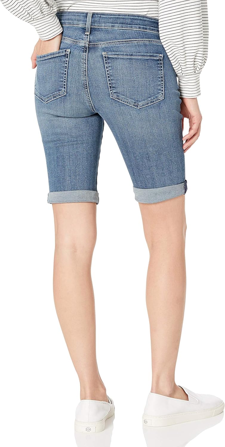 NYDJ Womens Petite Briella Jean Shorts with Roll Cuffs | Slimming & Flattering Fit - Image 2