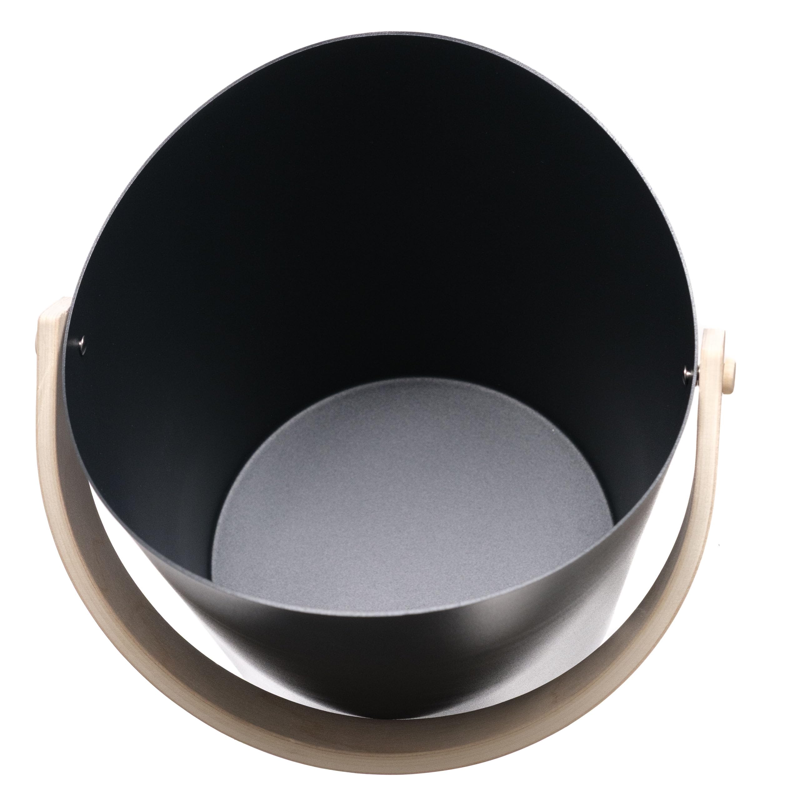 Seau de Sauna en Aluminium Noir 7 L – Seau de Sauna