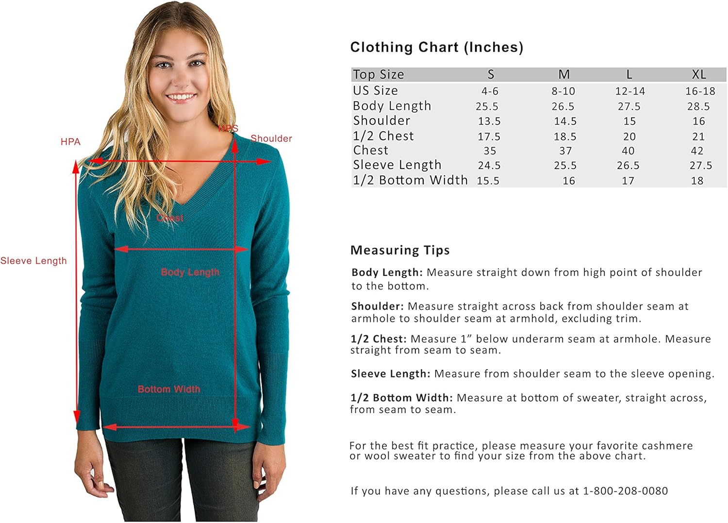 JENNIE LIU Women's 100% Pure Cashmere Long Sleeve Ava V Neck Pullover Sweater - Image 9