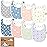 8-Pack Organic Baby Bibs for Boys, Girls - Soft Cotton Drooling and Teething Bibs for Baby Girl & Boy, Extra Absorbent, Easy to Clean & Put On for Toddler, Newborn, Infant 0-24 Months (Dreamers)