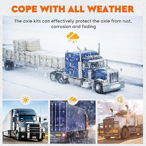 Miniatura 4 de Youxmoto Cubiertas cromadas de 1.299 in para tuercas atornilladas para Volvo & International & Peterbilt & Kenworth & Mack & Freightliner Cascadia,