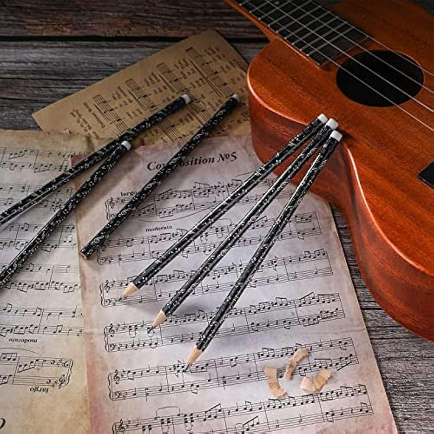 400 Matite Rotonde con Note Musicali, con Gomma, per Studenti, Bambini, Forniture per Aule