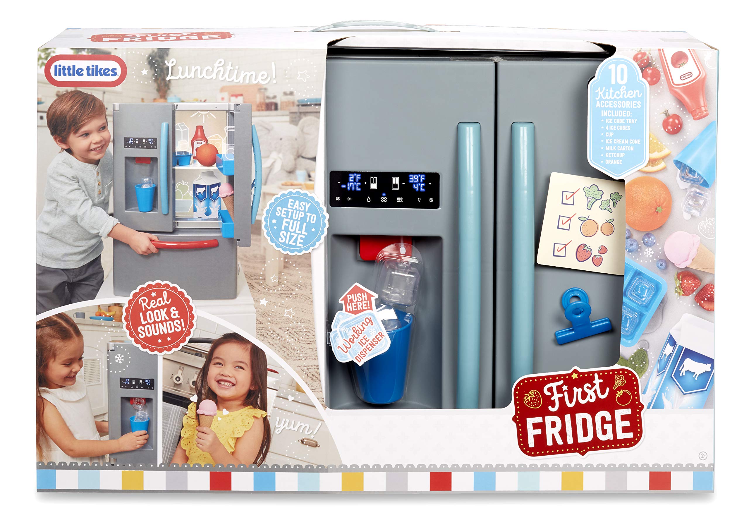 Little Tikes First Fridge Refrigerator with Ice Dispenser Pretend Play