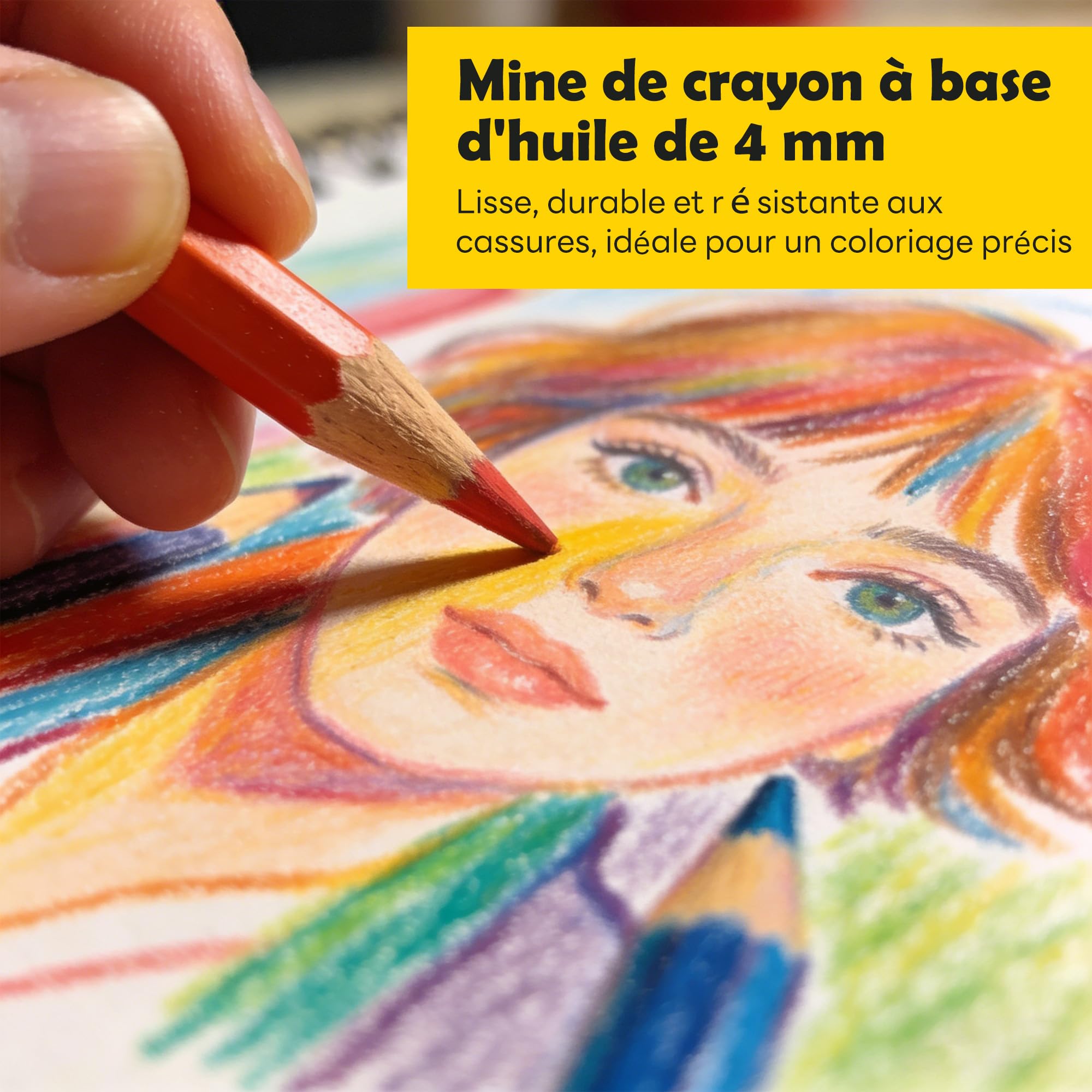Lot de 72 crayon de couleurs de qualité pour adultes, artistes professionnels et coloristes, fournitures artistiques pour enfants débutants, crayons de couleur pour étudiants