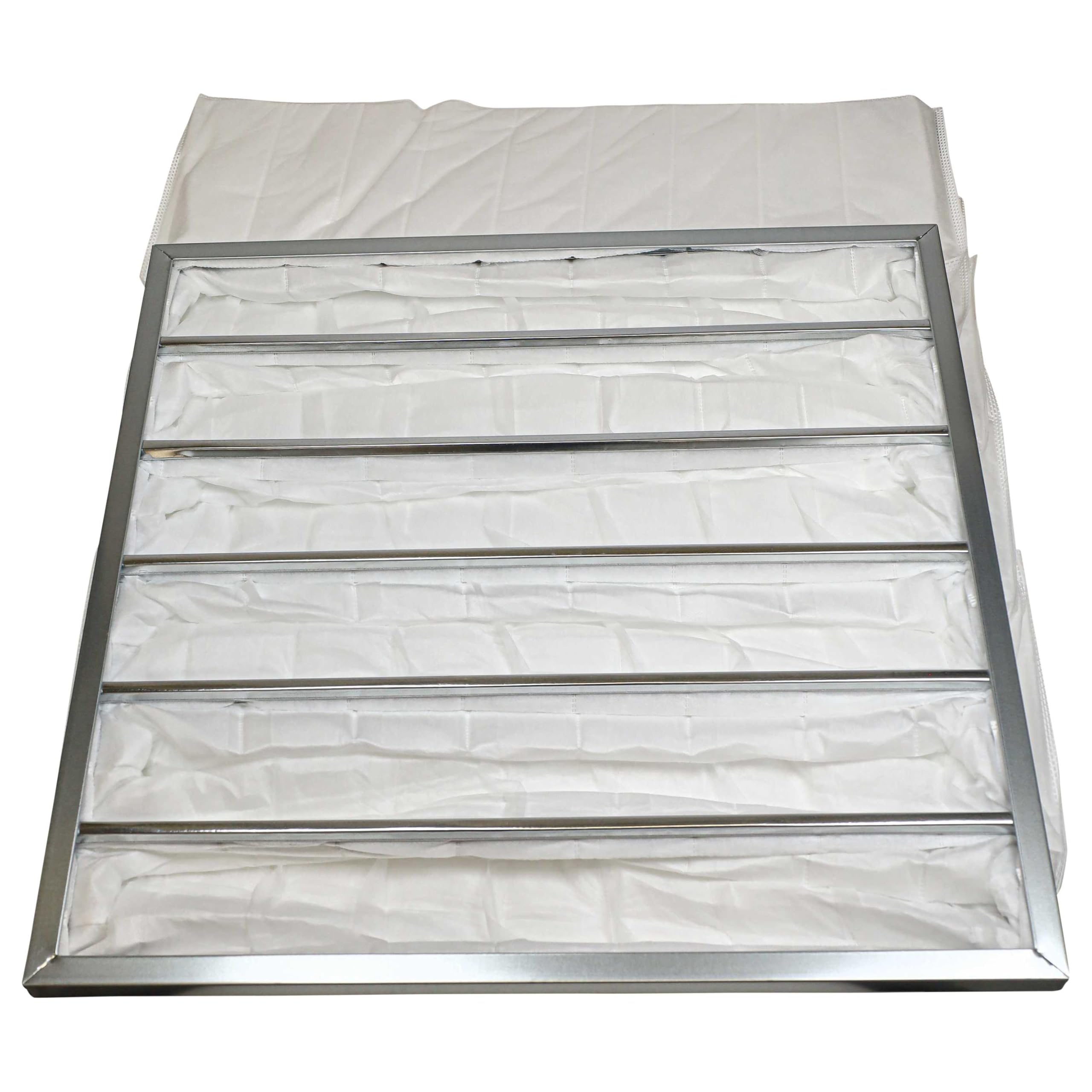 vhbw 3x Filtros de bolsa para sistemas aire acondicionado y ventilación | Filtro G4, 59,2 x 59,2 x 36 cm, blanco