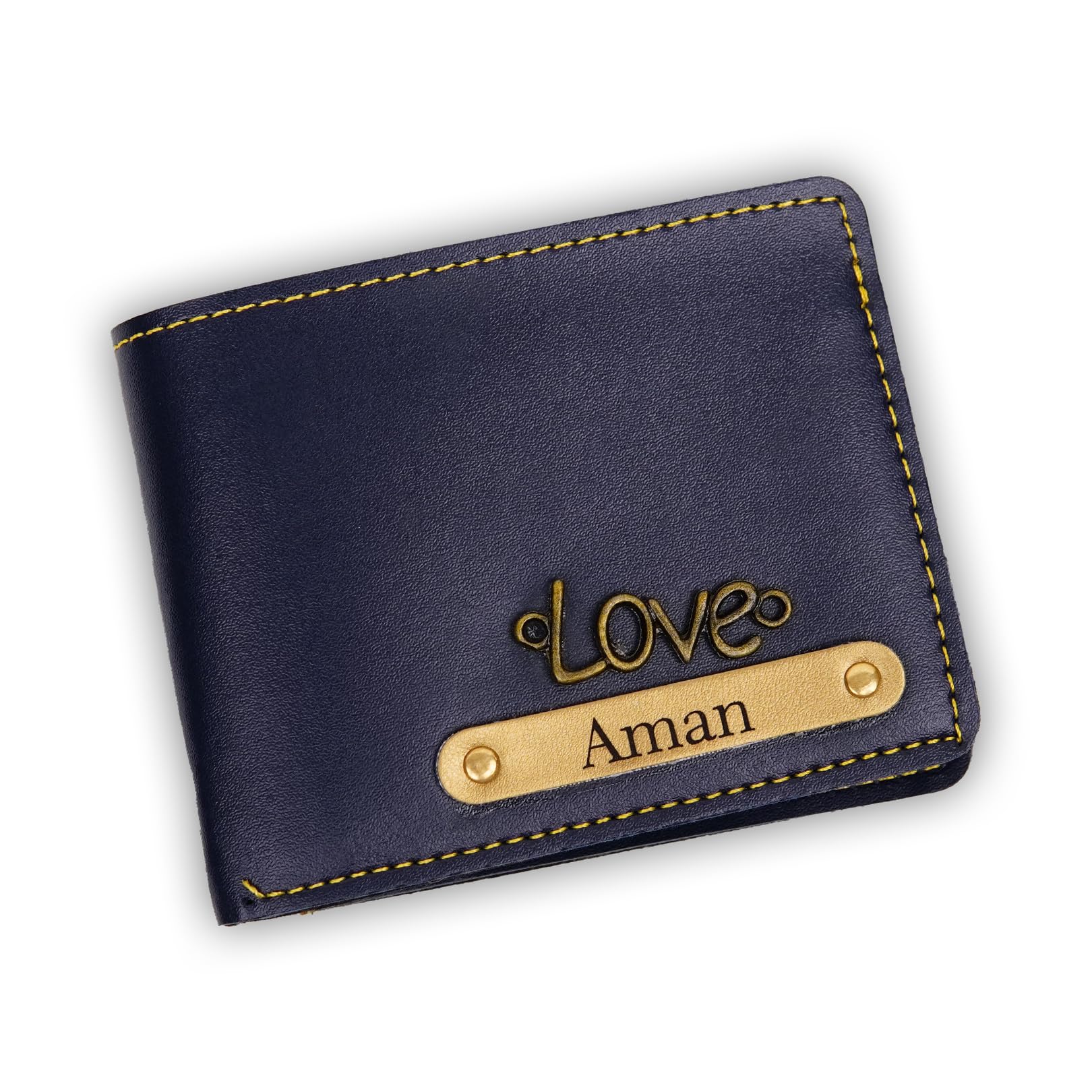 HNA Customized Wallet - Personalized Gift for Him - Vegan Leather Wallet for Men - Elegant Purse Customized for Men - Perfect Birthday, Anniversary, or Valentine's Day Gift for Him