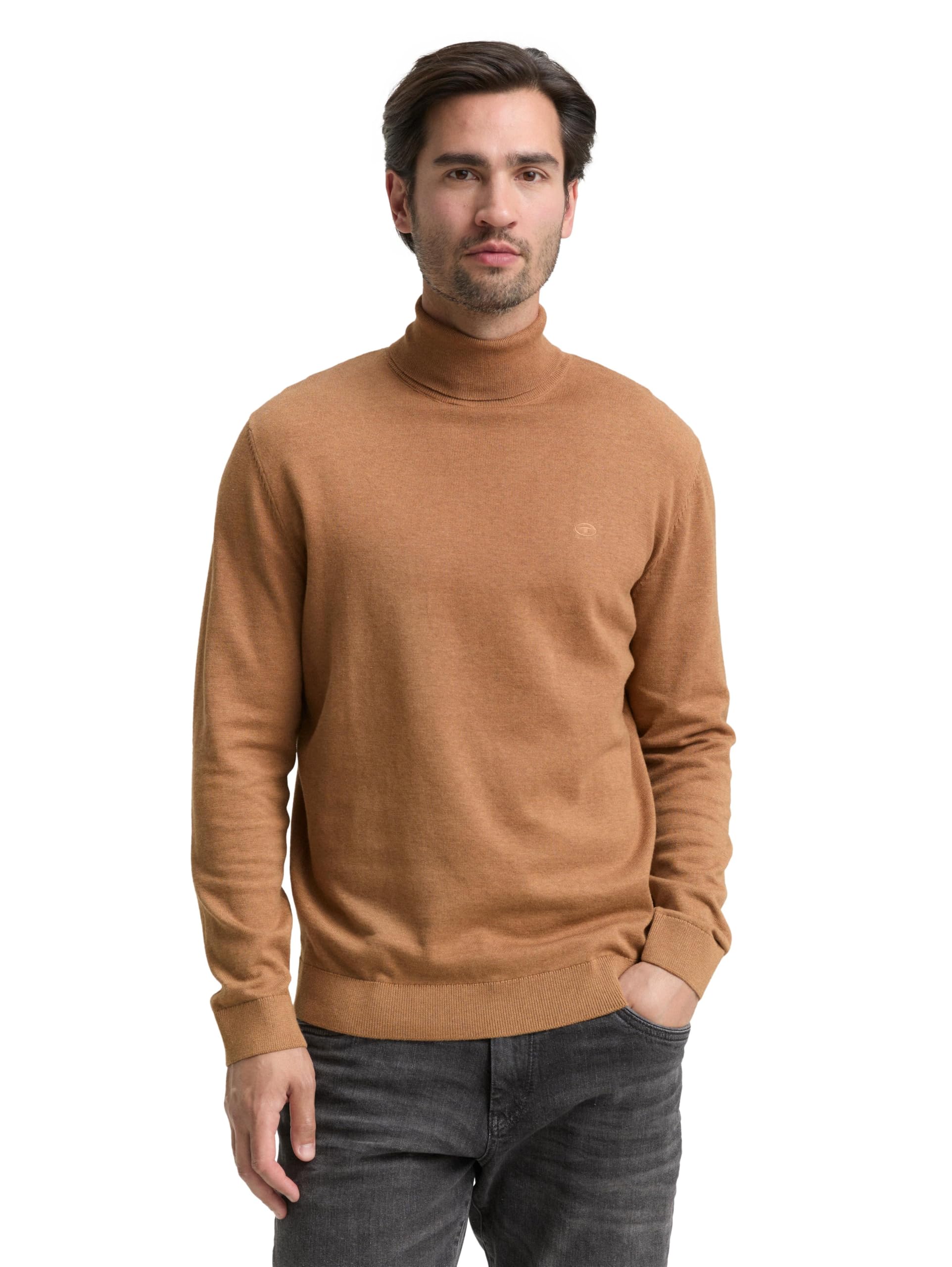 Tom Tailor Herren 1048013 Rollkragenpullover aus Baumwolle
