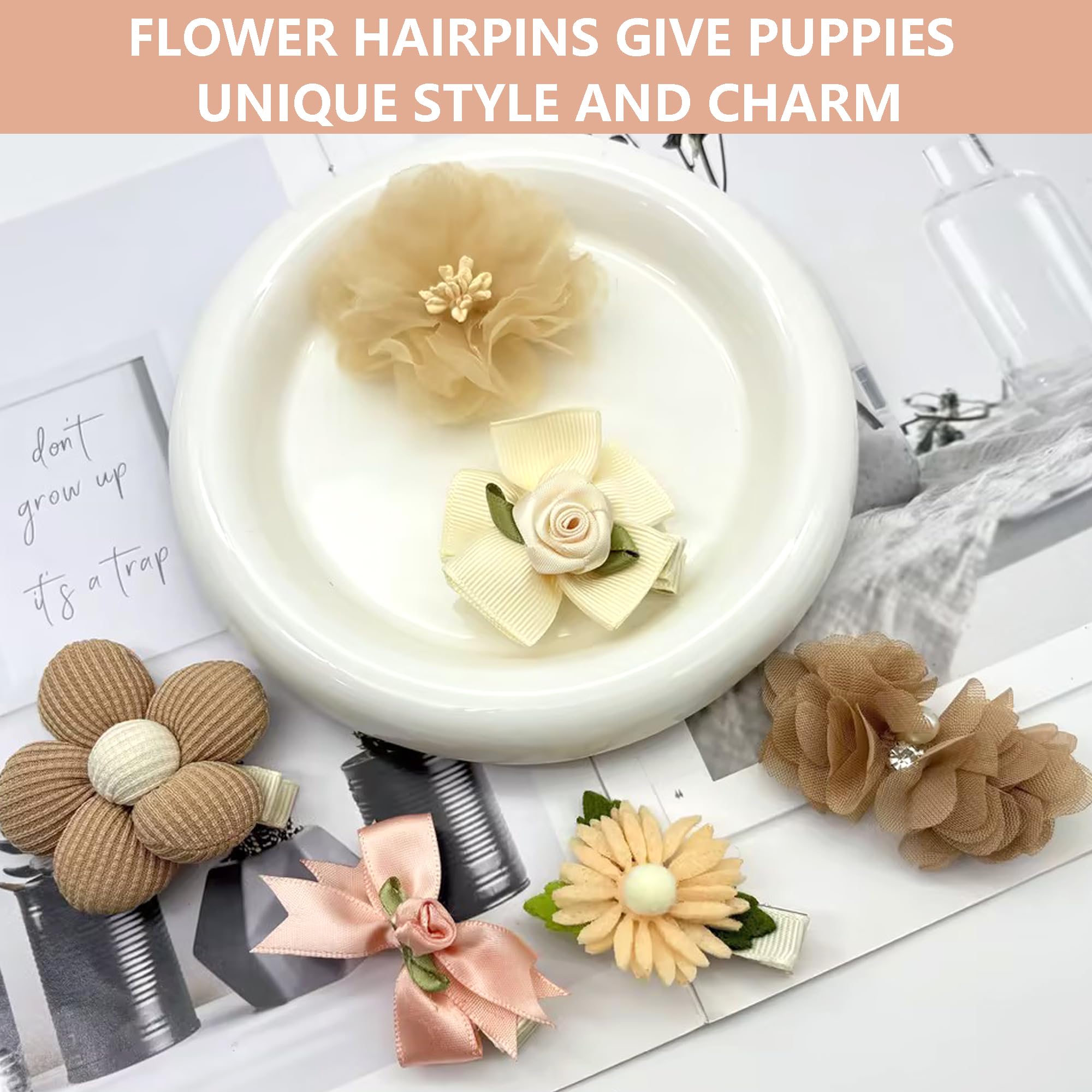 DHER 6 piezas pinzas para el cabello para perros, hebilla de cabello, pinza para el cabello, para mascotas, clips de pelo, pequeños animales, clips de pelo, súper peinado, para perros, accesorios de