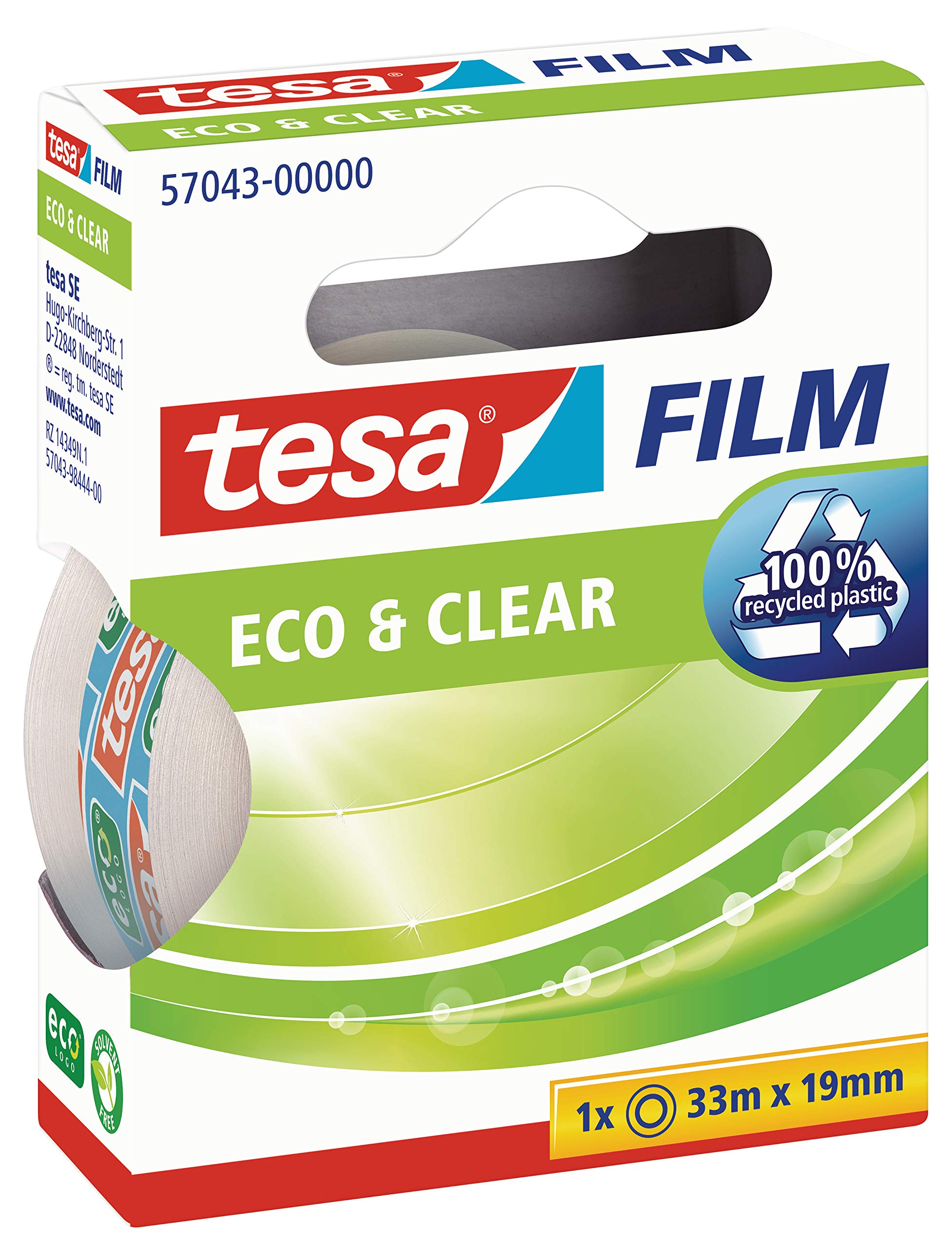 Nastro Adesivo Tesa EcoLogo - 2 Rotoli 19mm X 10m | Adesivo Trasparente Ecologico - Foto 2