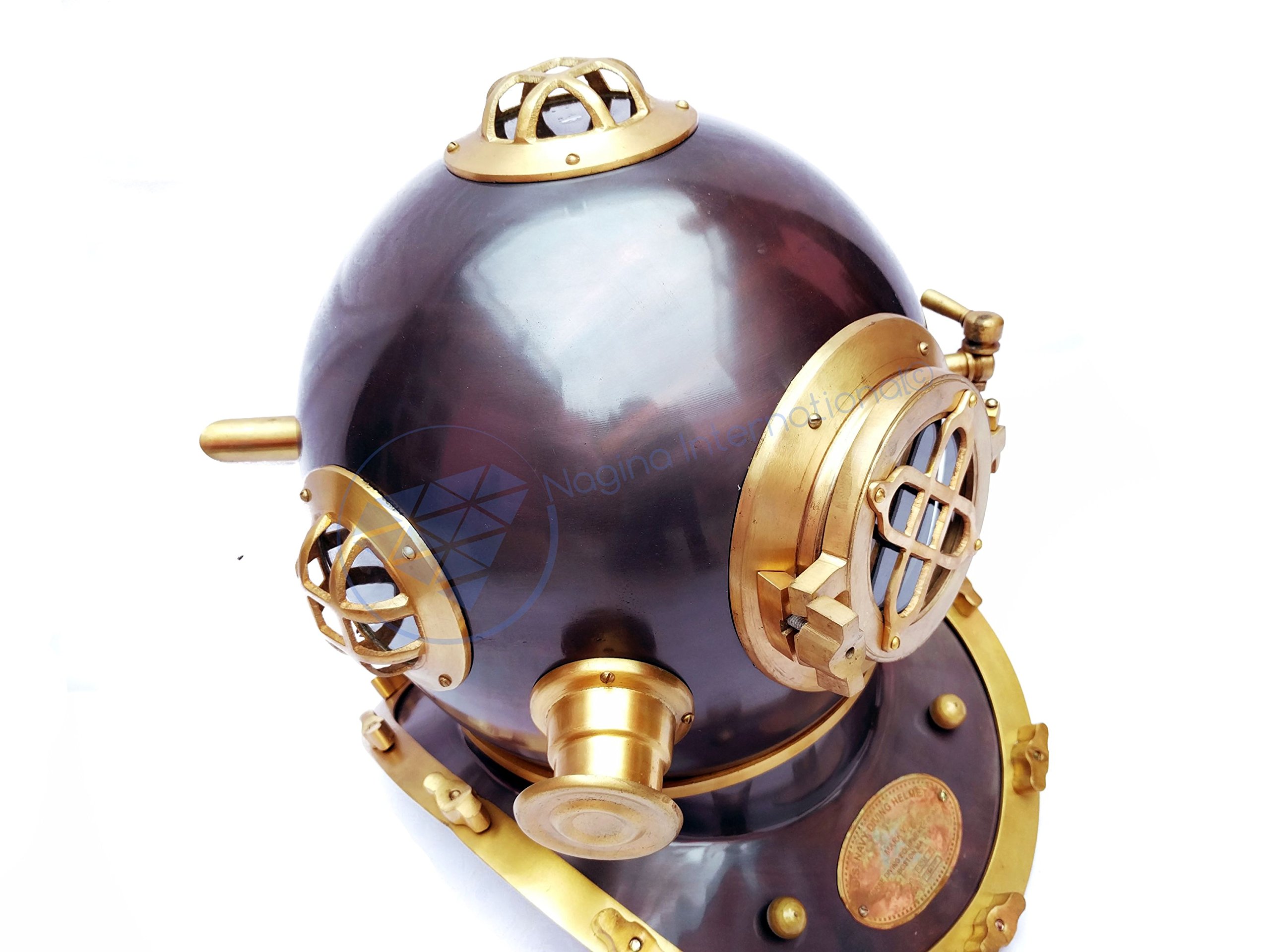 Casque de plongée pour Plongeur, Marine, Marine, Marine, 18 ", Finition cuivre Antique | Cadeau de la Marine | Nagina International