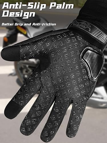 Miniatura 3 de COFIT Guantes de motocicleta de malla transpirable, protectores de pantalla táctil para hombres y mujeres, BMX, ATV, MTB, carreras de carretera,