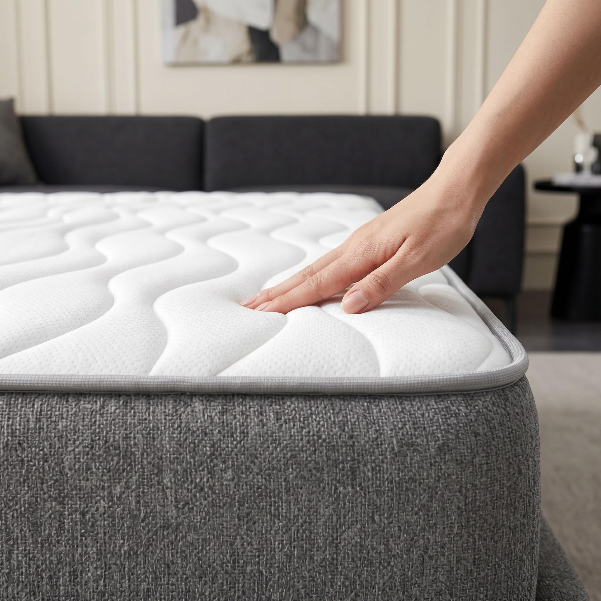 Colchón Viscoelástico 105x190 cm Silver | Núcleo HR de Soporte | Transpirable y Anatómico | Soporte Estable y Confort Adaptable | Fabricado en España | Altura 22 cm | colchón 105x190