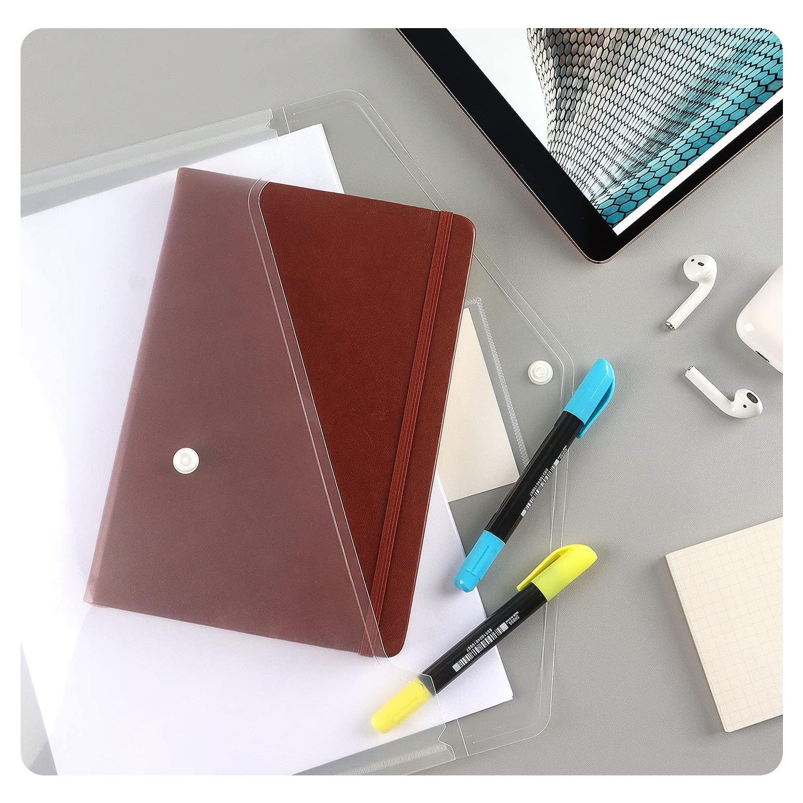 20 Pezzi Colorato Portadocumenti A4, Cartelle a Busta, Buste Plastica Trasparenti, Impermeabile Cartelline Portadocumenti, Ideale per Scuole, Uffici, Case e Viaggi 33.5 * 23.5cm
