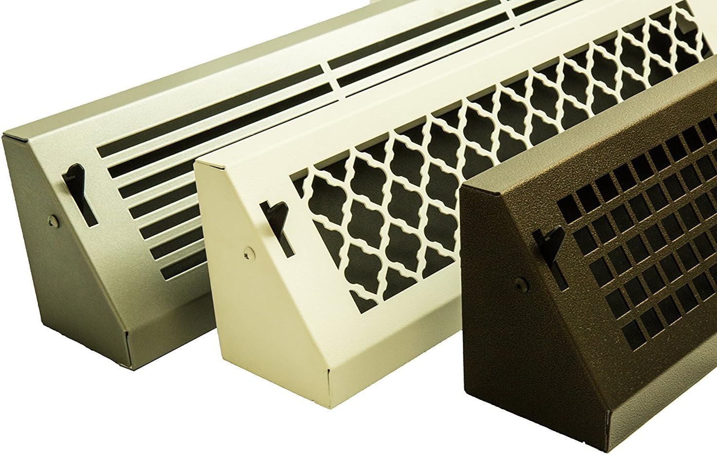 24Inch, Tuscan Black Baseboard Vent with AirVolume Damper & Concealed