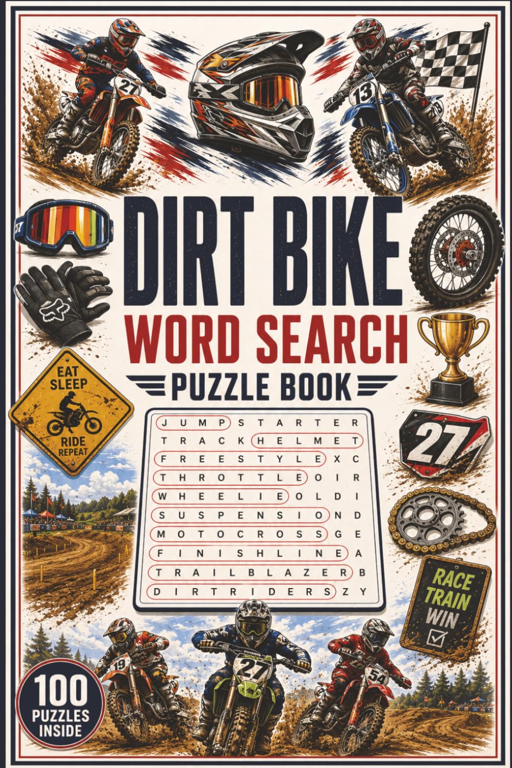 Dirt Bike Word Search Puzzle Book - 100 Puzzles - 1200 Words - 6x9 - Easy to use: Word Search Puzzle Book for all things Dirt Bike