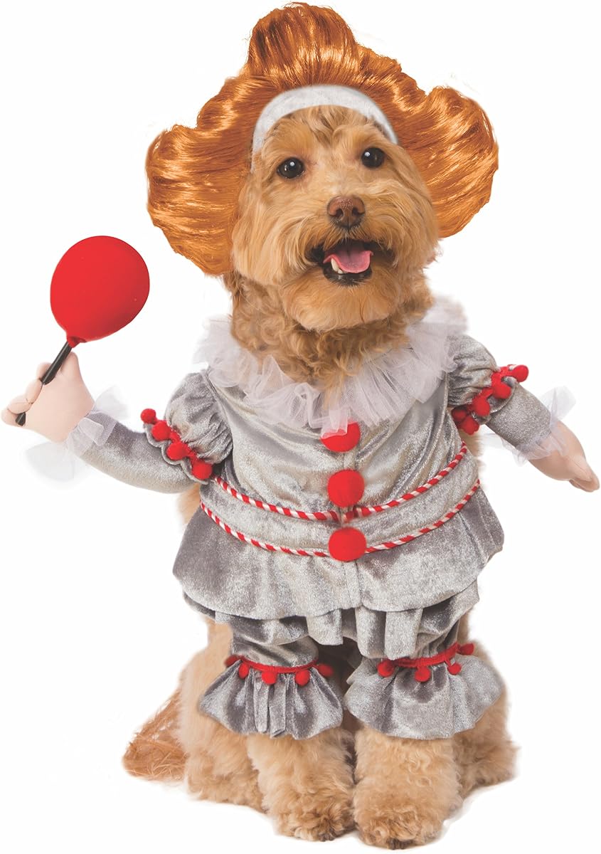 IT Movie: Disfraz de mascota Pennywise para perros o gatos de Rubies, pequeño