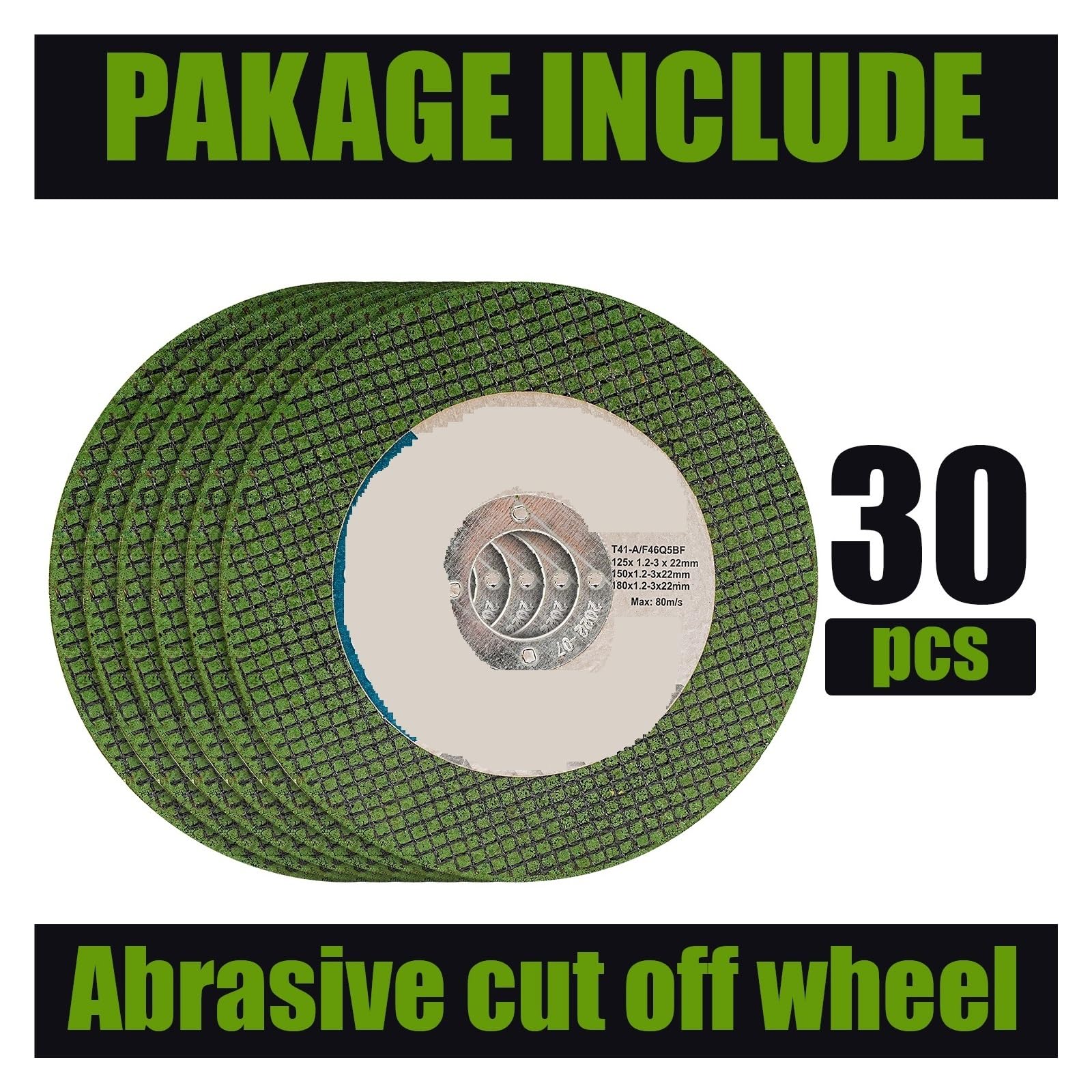 Disco de Corte Disco de Corte de Metal de 5 Pulgadas, Amoladora Angular, Acero Inoxidable, Pulido, Corte, Resina, Doble Malla, Pieza de Pulido Ultrafina(30pcs)