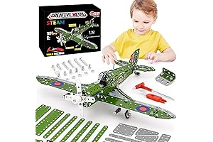 Erector Set Bestymxy Model Airplane, 1:32 Scale STEM Project for Kids