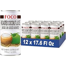 FOCO Roasted Coconut Juice with Pulps 17.6 Fl Oz, Pack of 12
