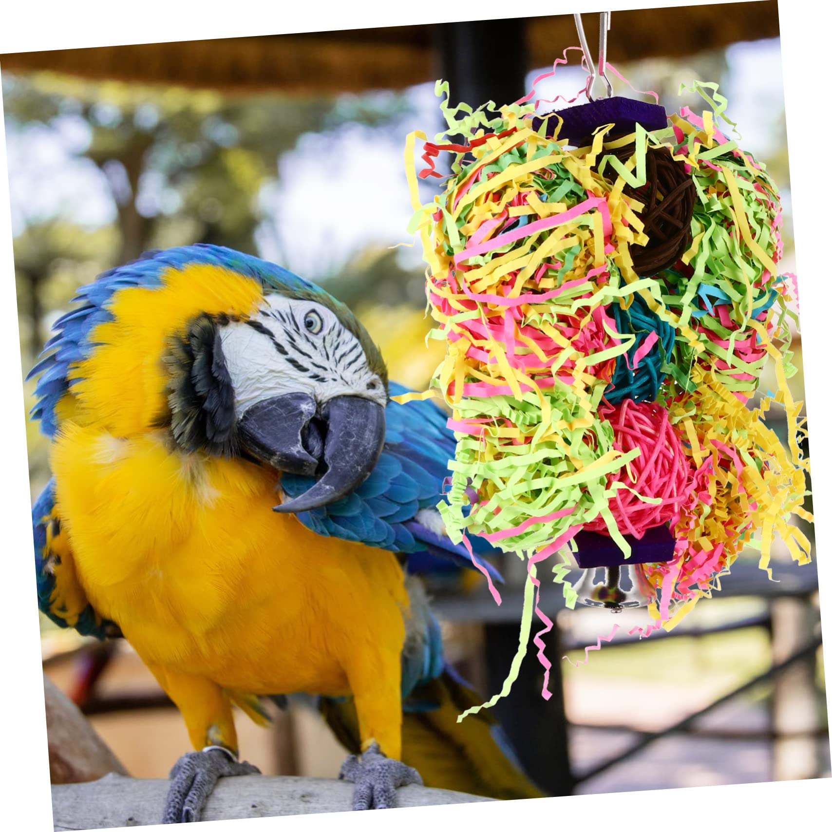 Yardwe 6piezas Juguetes para Aves De Lijado Accesorios Colgantes para Jaulas De Periquitos y Juguetes De Masticación Interactivos para