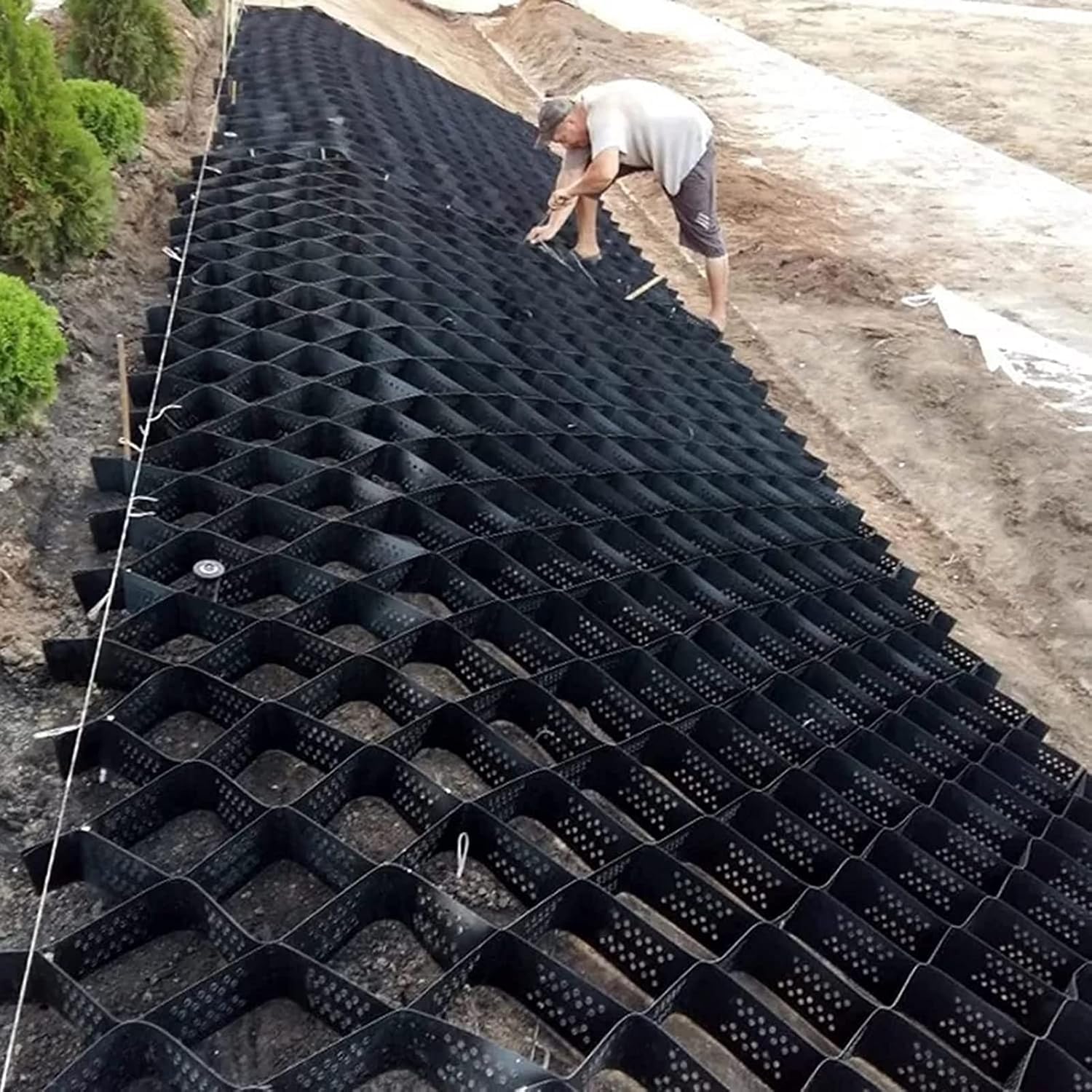 ROYUMI Gravel Grid 2" Geocell Grid Slope Reinforcement