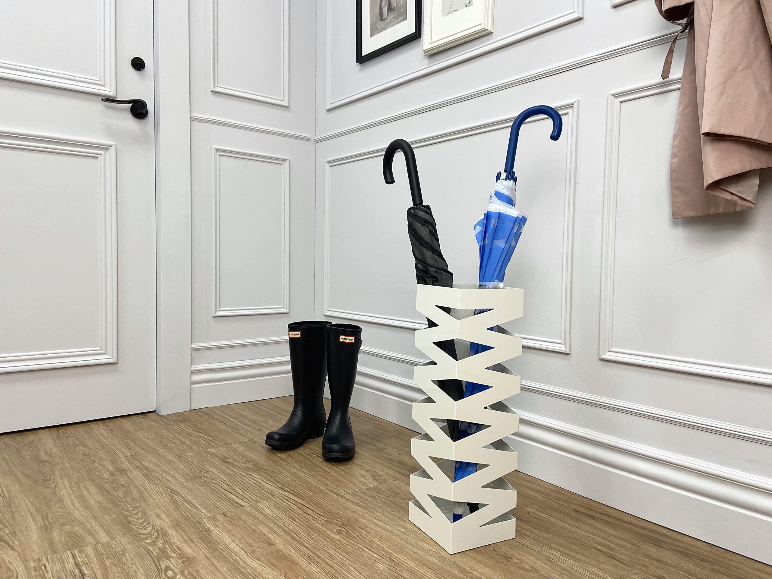 Amazon｜(Zig-zag White) - Mango Steam Square Umbrella Holder