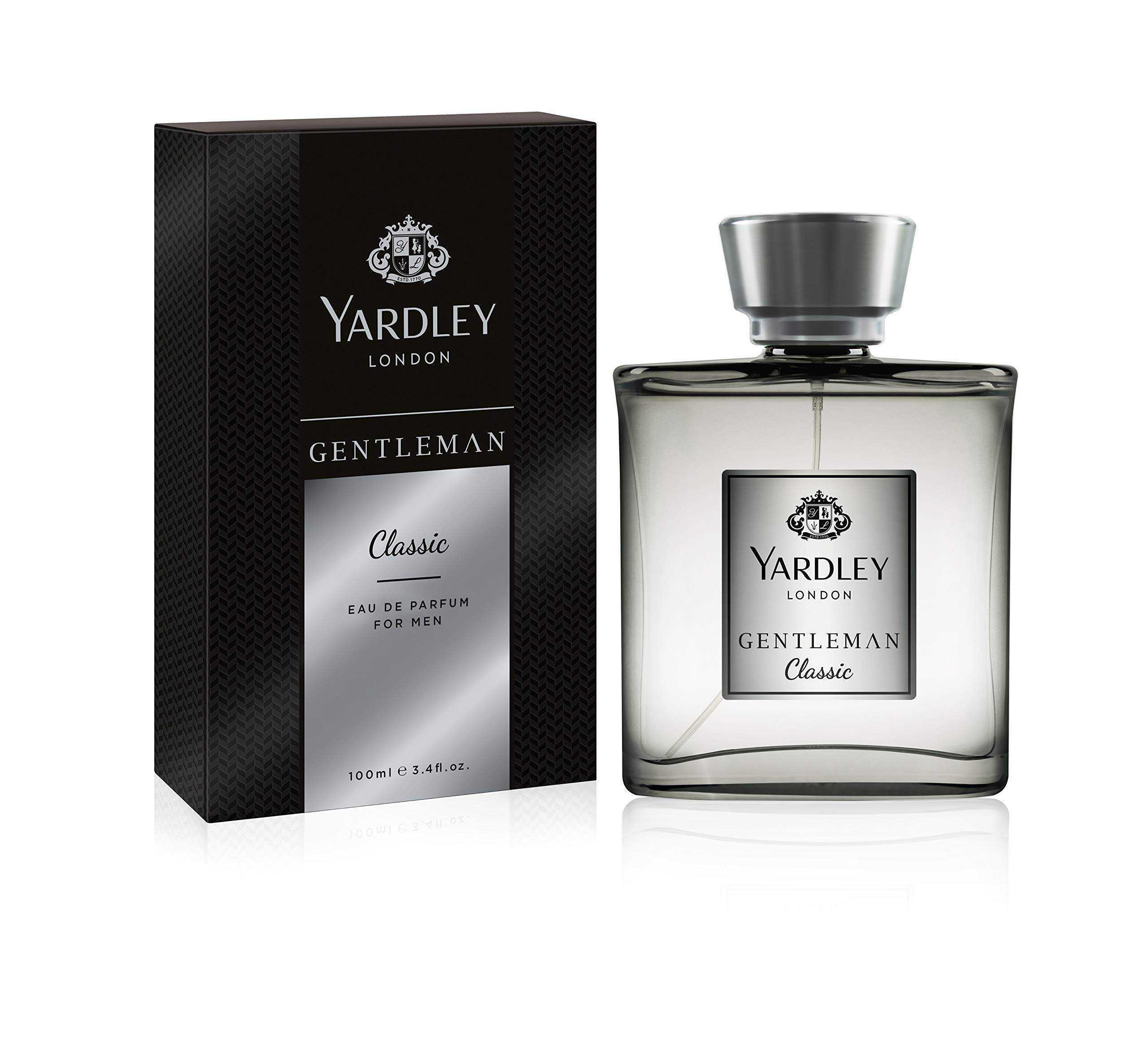 Yardley Gentleman Classic Luxury Fragrance Eau De Parfum, Citrus, Black Pepper And Spicy Blend Of Cardamom, 100Ml
