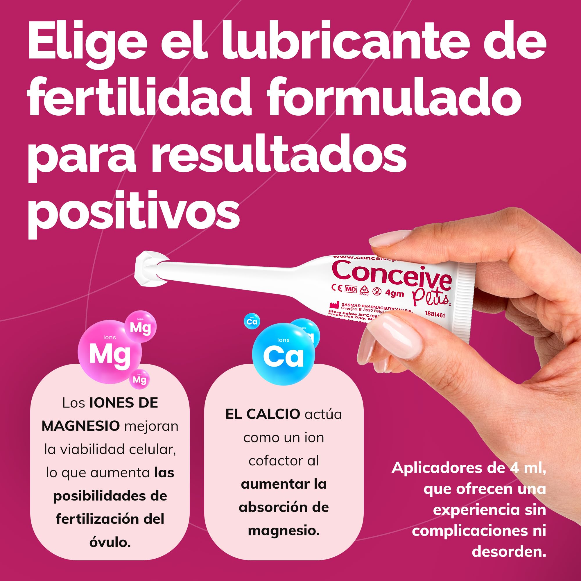 Conceive Plus Lubricante para La Fertilidad, Aplicadores Individuales 8x4gm