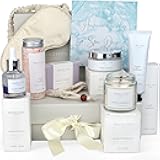 Luxury Spa Gift Basket for Women - 10 Relaxing Spa Birthday Gifts for Women with Lavender. Bridal Shower Gifts for Woman with Self Care Kit. Get Well Soon Package for Mother Sister.