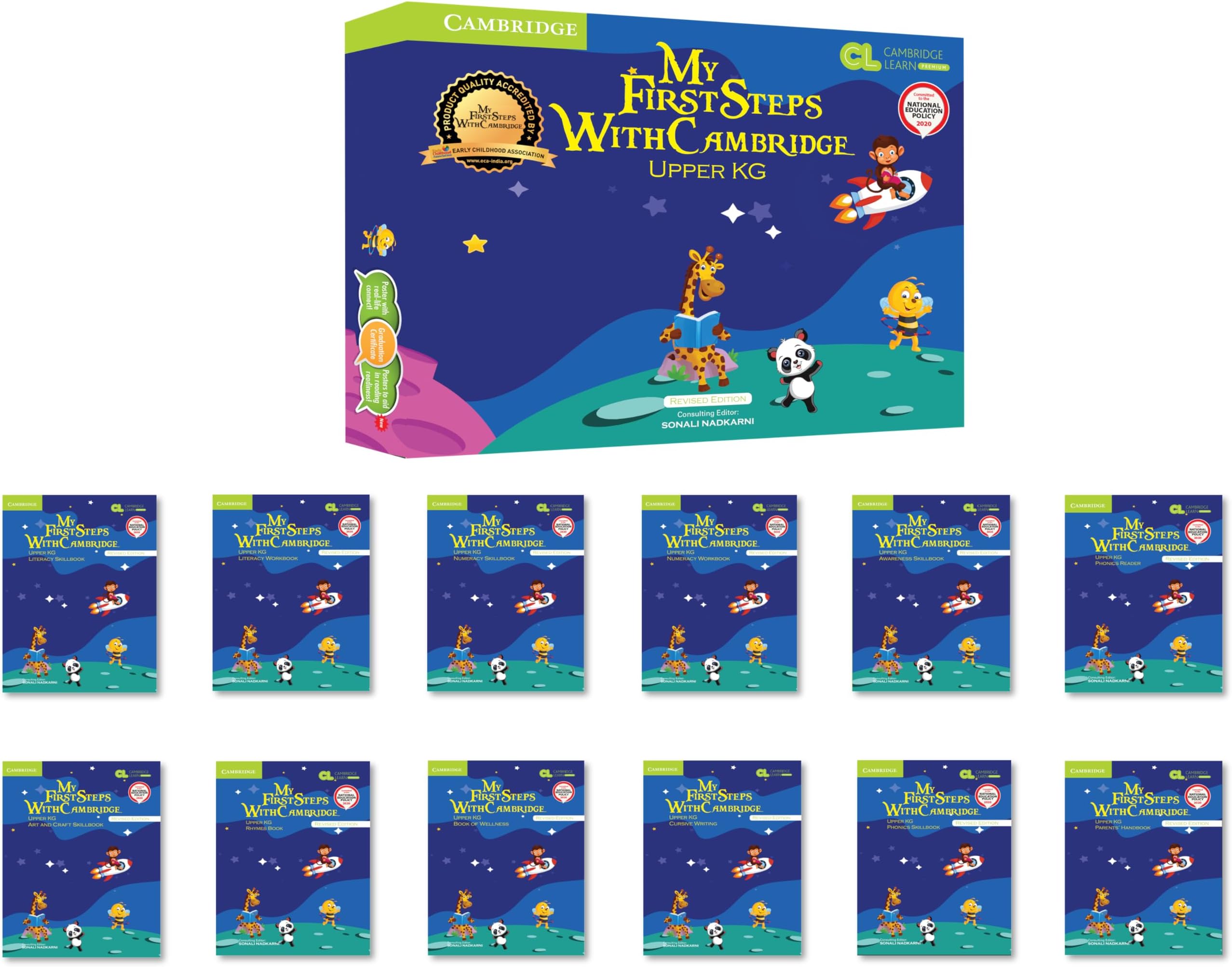 My First Steps with Cambridge Upper KG Kit | Early age brain development | Complete learning books for kids Age: 5+ years