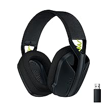 Logitech G G435 LIGHTSPEED, cuffia gaming wireless e Bluetooth – cuffie leggere over-ear, microfoni integrati, batteria da 18 ore, Dolby Atmos, PC, PS4, PS5, Nintendo Switch, Switch 2, mobile – Nero