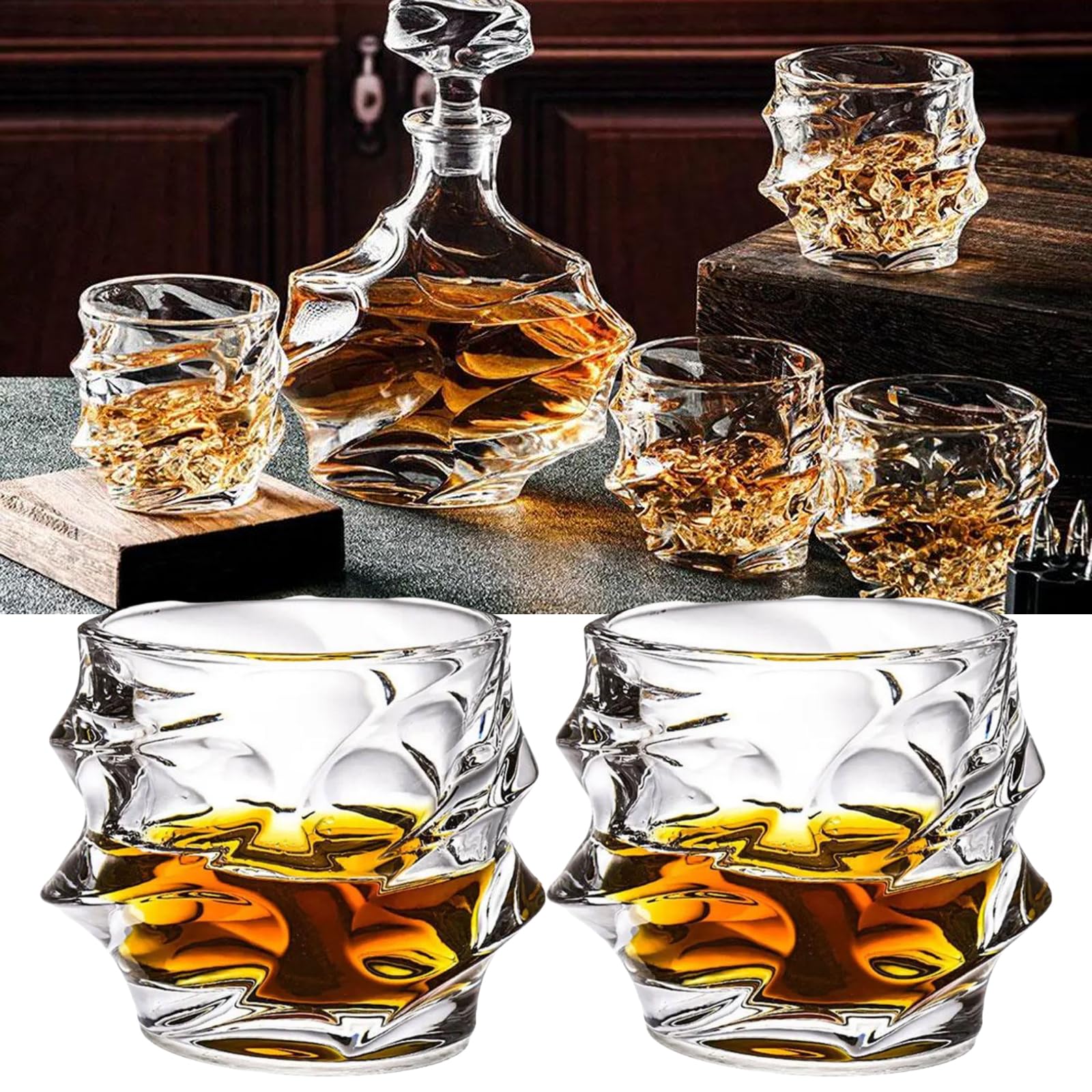 HFLWYWD Whiskey Glasses