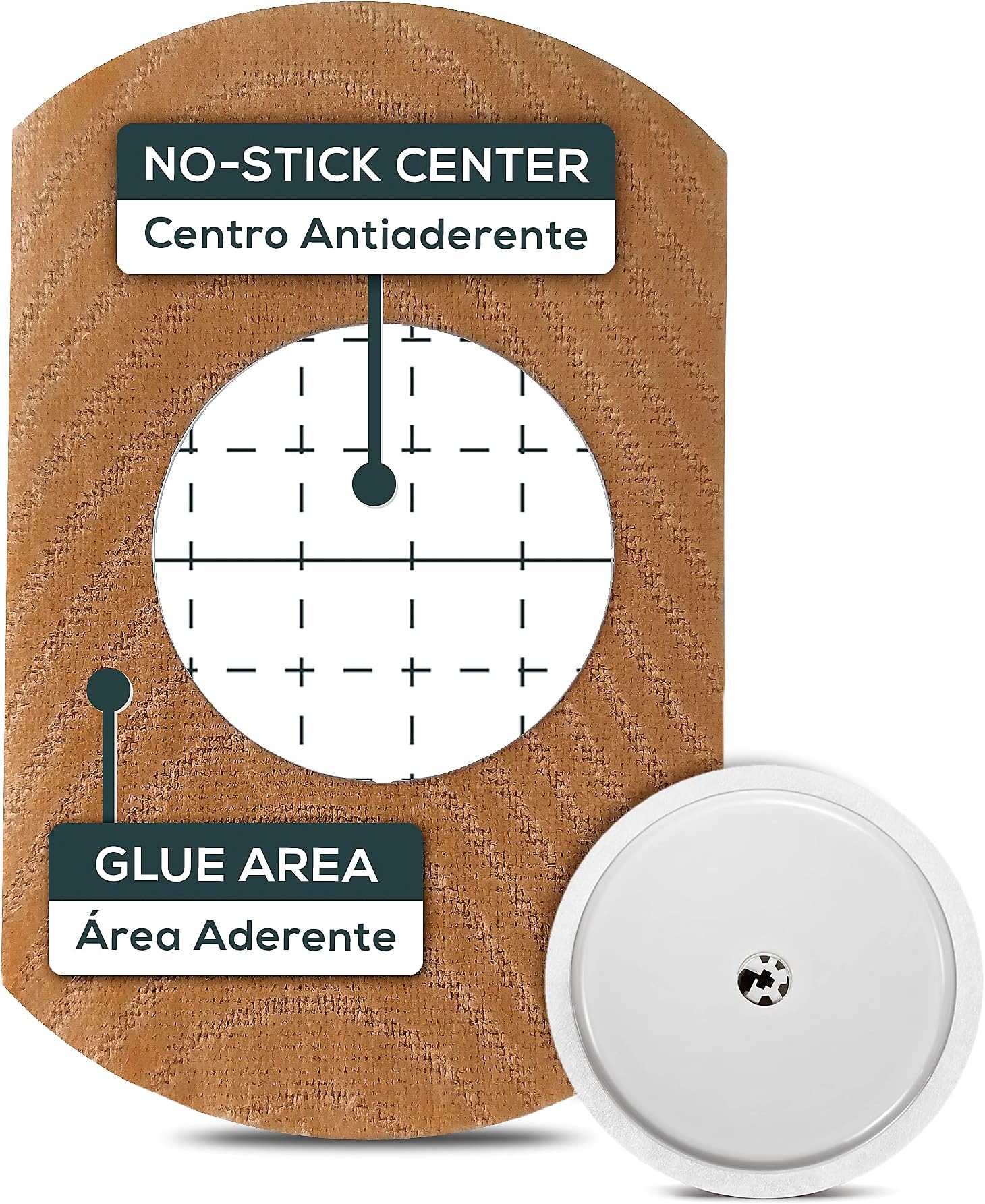 25 Pack Freestyle Libre Sensor Cover - NO Glue in The Center - Adhesive Patch to Cover Your CGM Freestyle Libre Sensor - Diabetes Care Freestyle - Waterproof - Size S (7.5 x 5 cm)