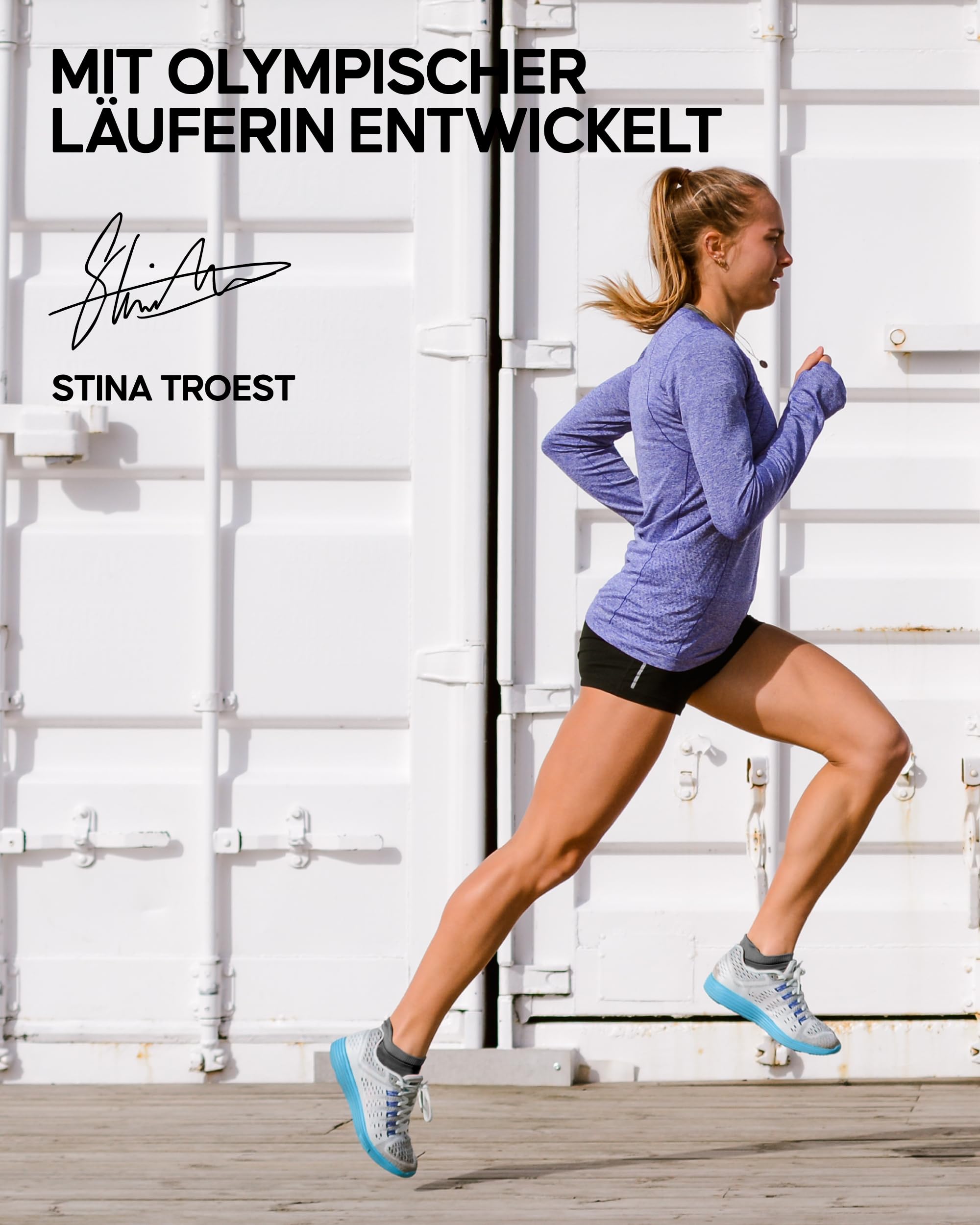 DANISH ENDURANCE Kurze Laufsocken, Sommer Sportsocken, Trainingssocken, Atmungsaktiv, Leichte Kompression & Schweißableitend, Damen und Herren, 3 Paar