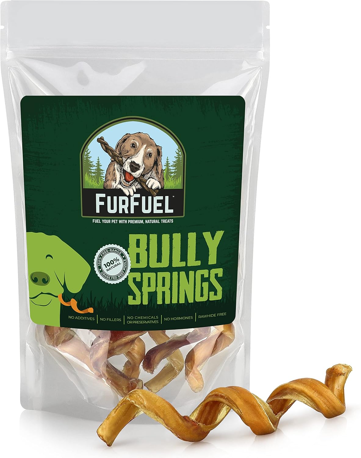 FURFUEL Spiral Bully Sticks for Dogs, 6 Pack. Dog Bully Sticks Spiral are a 1 Ingredient Chew Made from Premium, Free Range, Grass Fed…