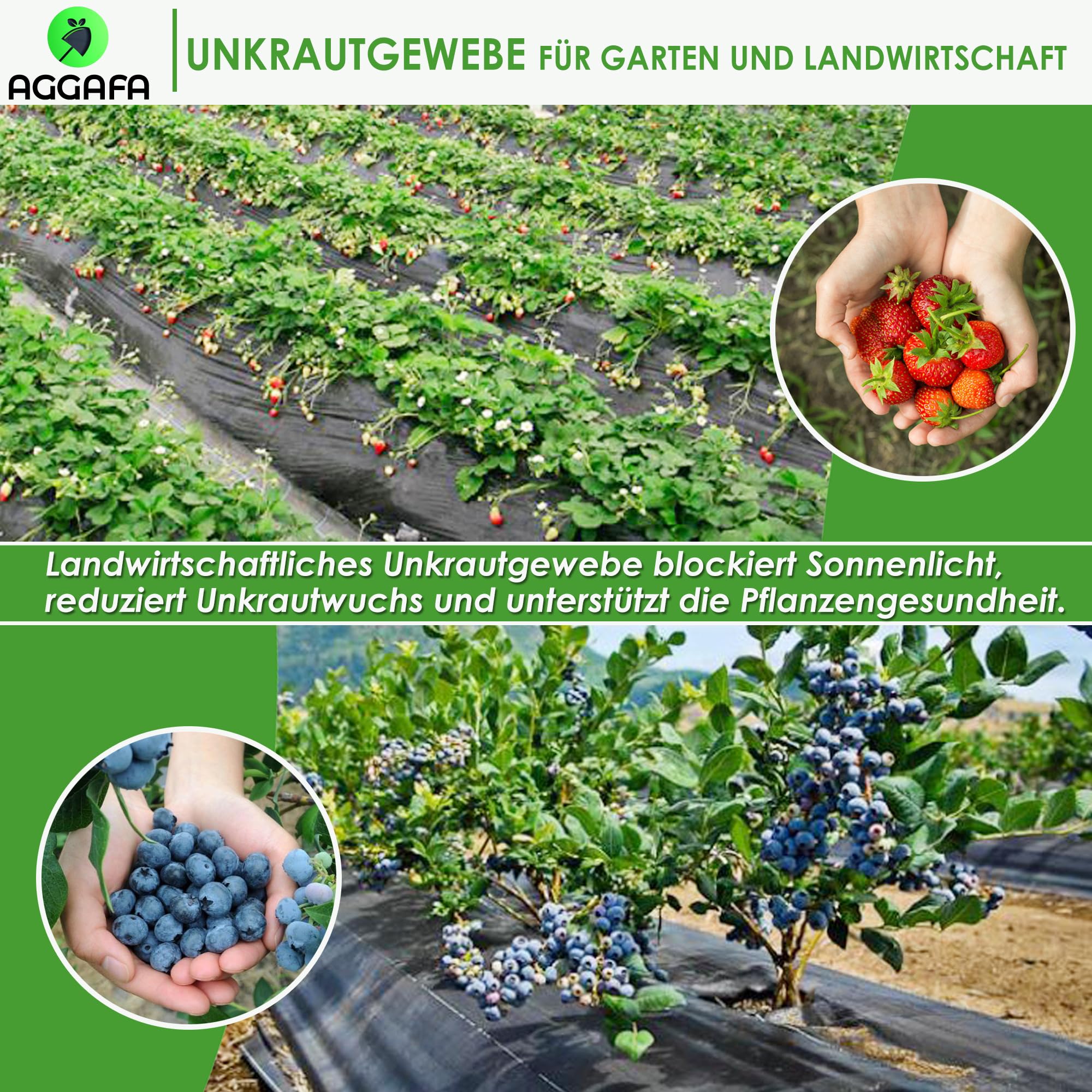 Extra Starkes Unkrautvlies aus Gewebe für Garten, Landschaftsbau