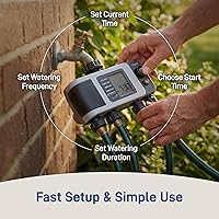 Vista 8 de Orbit 24634 B-hyve XD Temporizador inteligente de riego con manguera de 4 puertos