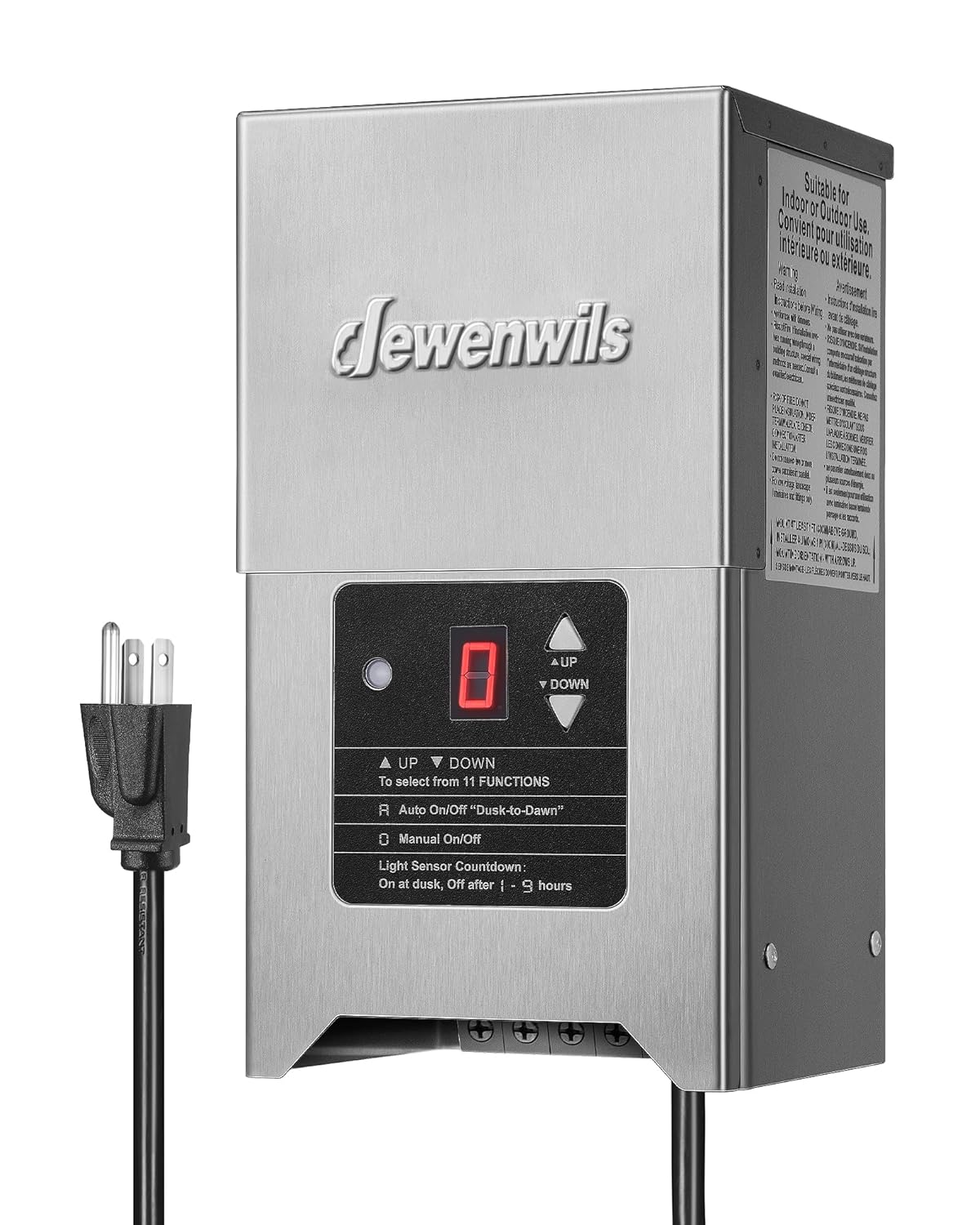 DEWENWILS 300W Low Voltage Landscape Transformer with Photocell Sensor