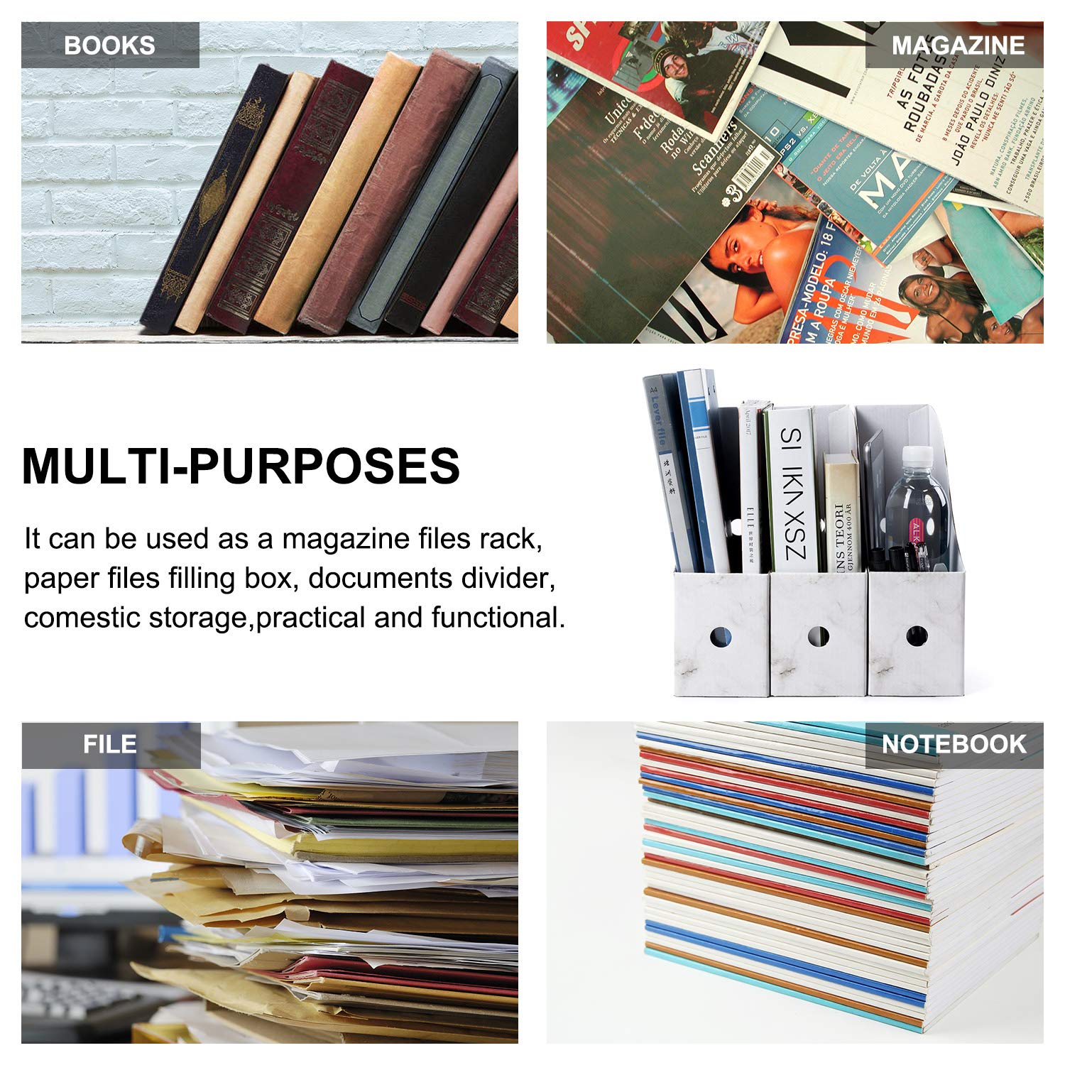 Yardenfun Dokumenten-Organizer Aus Gewebe – Hellbraun, 30x26x18 Cm, Für Bücher, Zeitschriften, Ordner