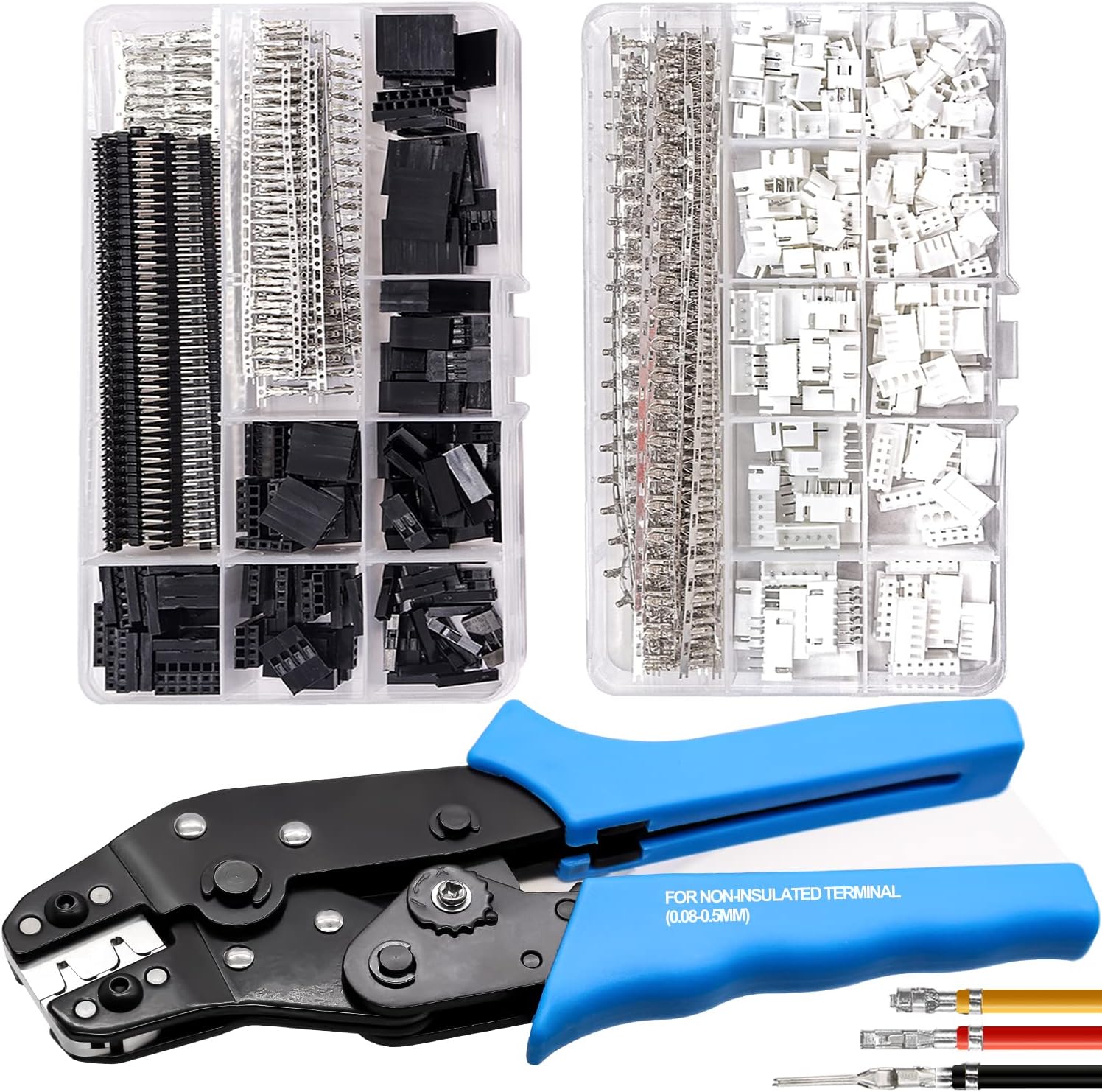 Taiss BNC Crimp tool with 10PCS BNC Connector,Coax Coaxial BNC Crimping