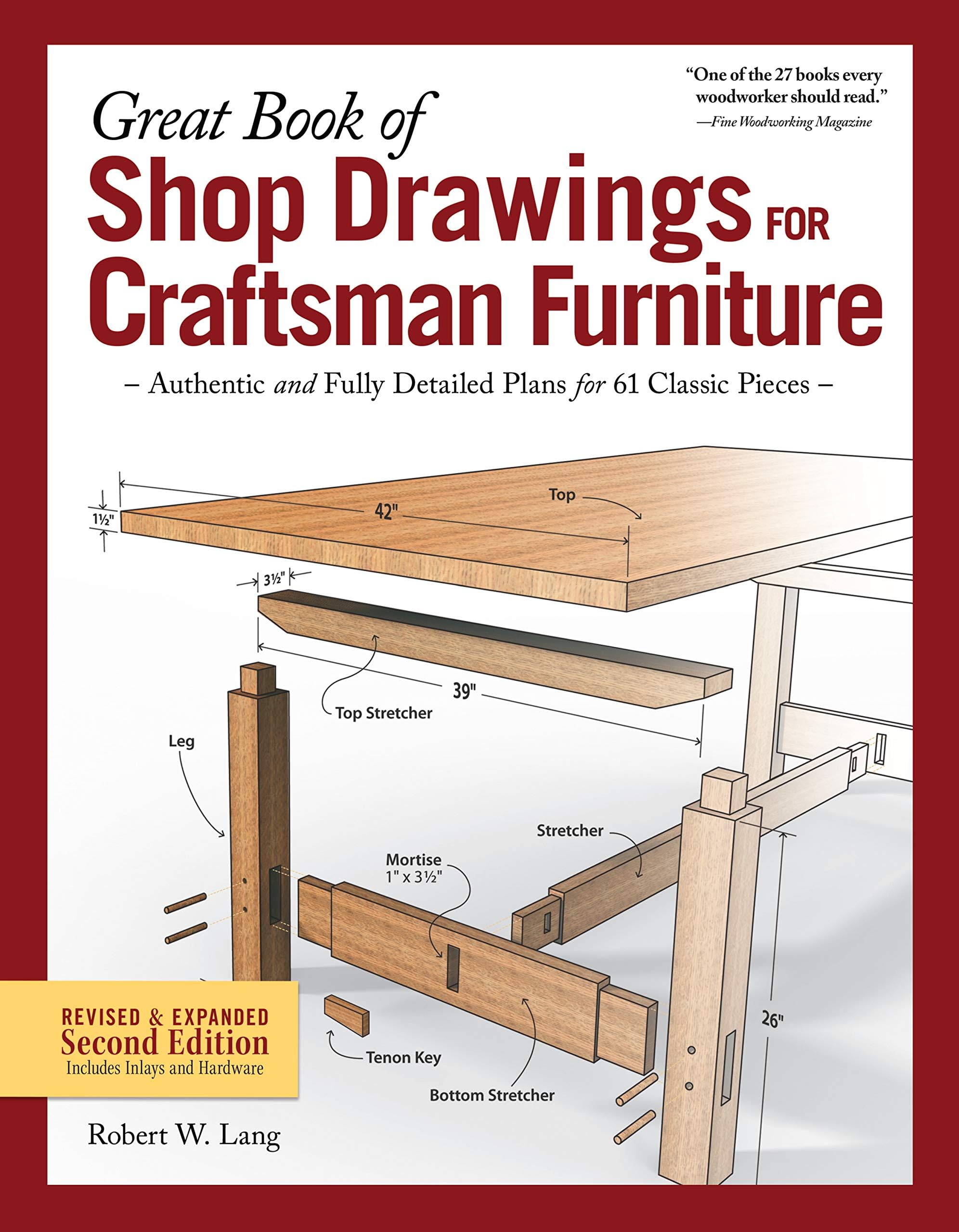 Great Book of Shop Drawings for Craftsman Furnitur: Authentic and Fully Detailed Plans for 61 Classic