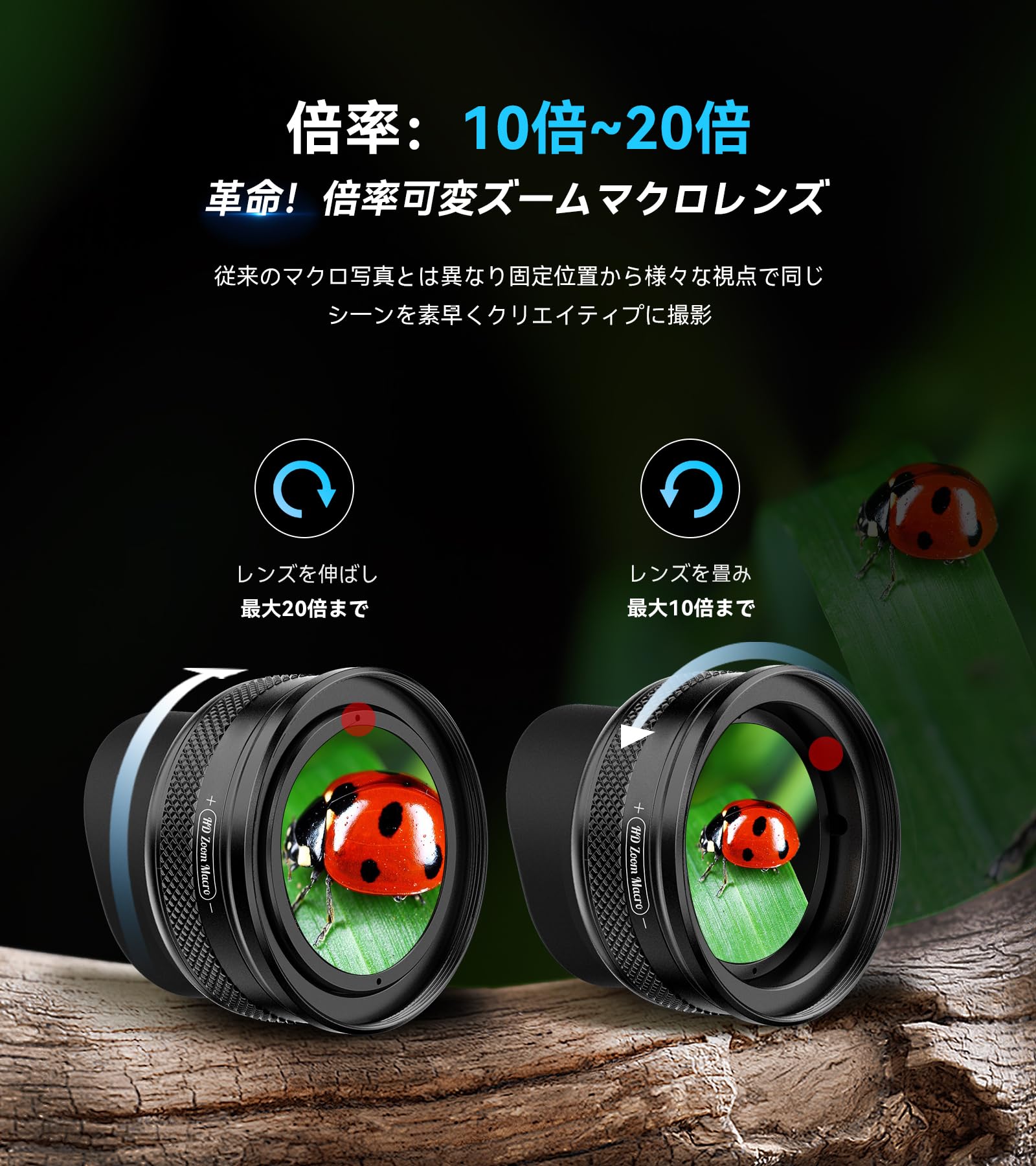 Amazon.co.jp: ズームマクロレンズキット - 10~20倍 ユニバーサル電話
