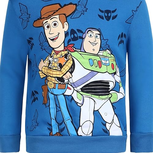 Miniatura 3 de Disney Toy Story Woody and Buzz Lightyear - Sudadera con capucha para niños pequeños, pequeños y grandes, color azul