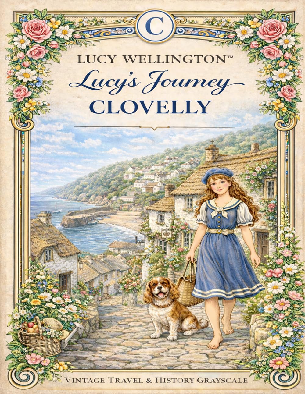 Lucy Wellington – Lucy’s Journey to Clovelly: A Vintage Travel Greyscale Coloring Book: Experience the Timeless Charm of England’s Most Picturesque Village | Light Academia & Cottagecore Aesthetics