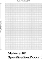 Vista 2 de Caydo 4 piezas de 7 hojas de lona de plástico de 10.5 x 13.5 pulgadas, malla de plástico para bordado, hilo acrílico, proyectos de ganchillo