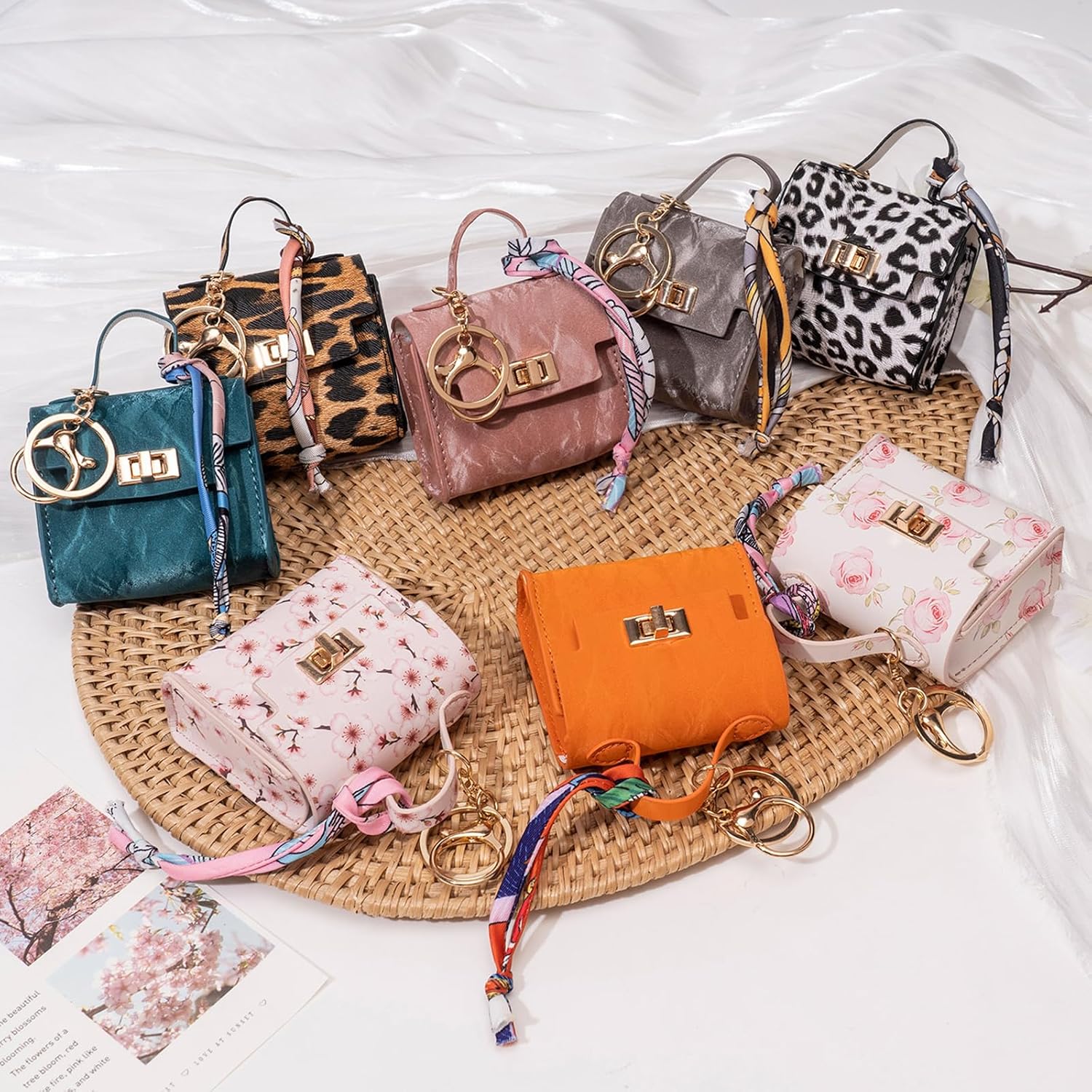 Coin Purse Mini Backpack KeyChain for Women Bag Charm for Earbuds image 4